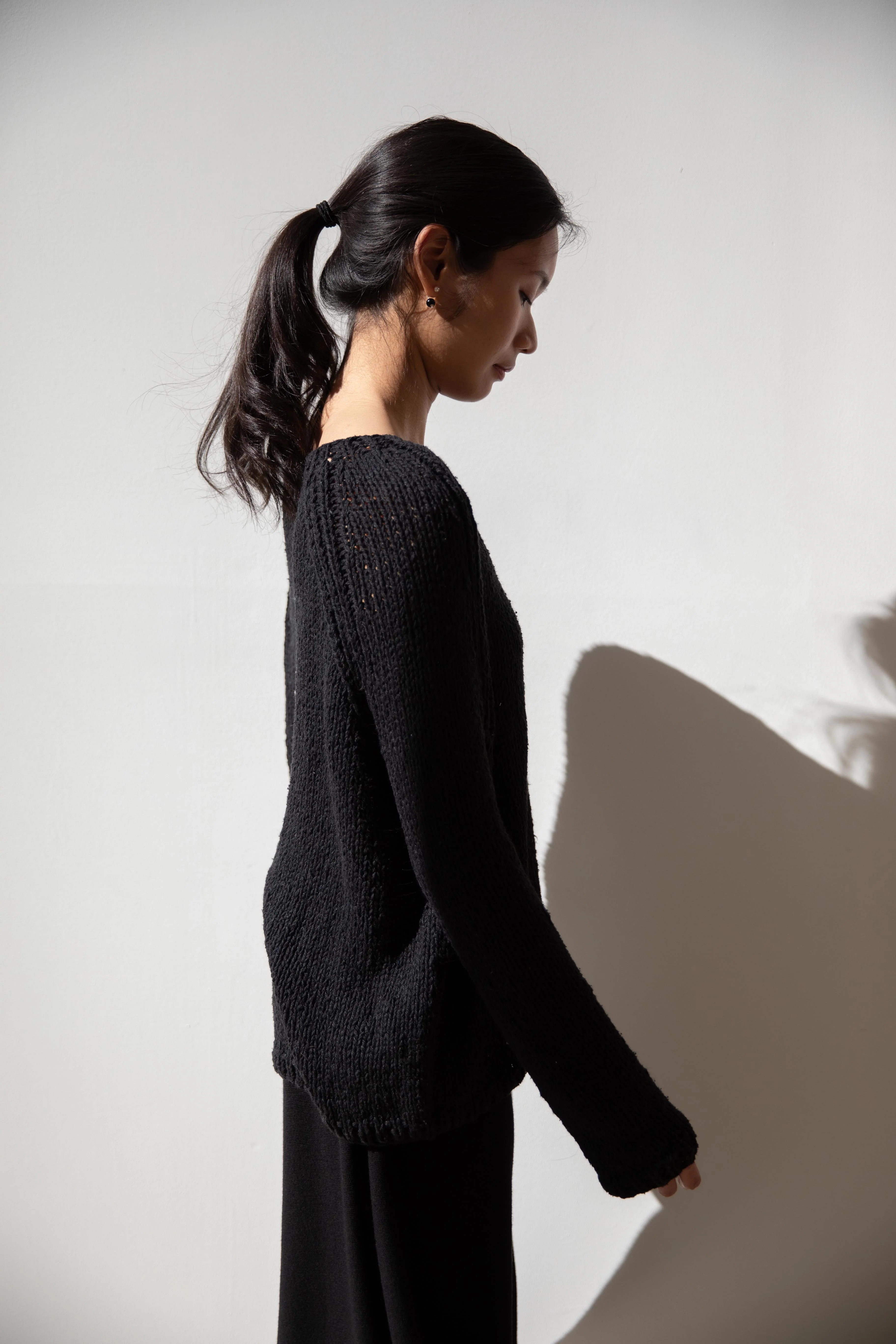 Album di Famiglia | HK Bourrette Silk Pullover in Black - Image 9