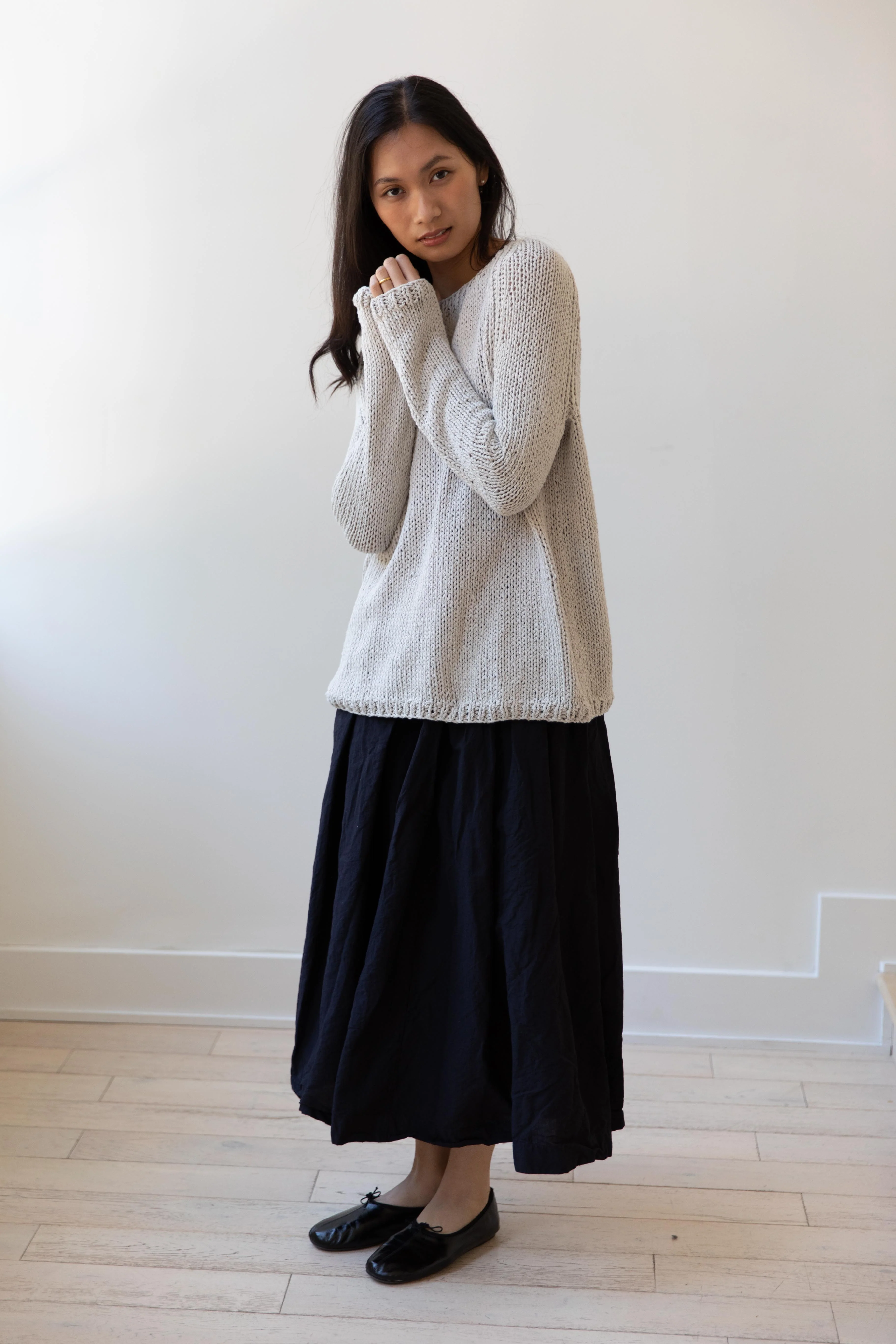Album di Famiglia | HK Bourrette Silk Pullover in Off White - Image 3