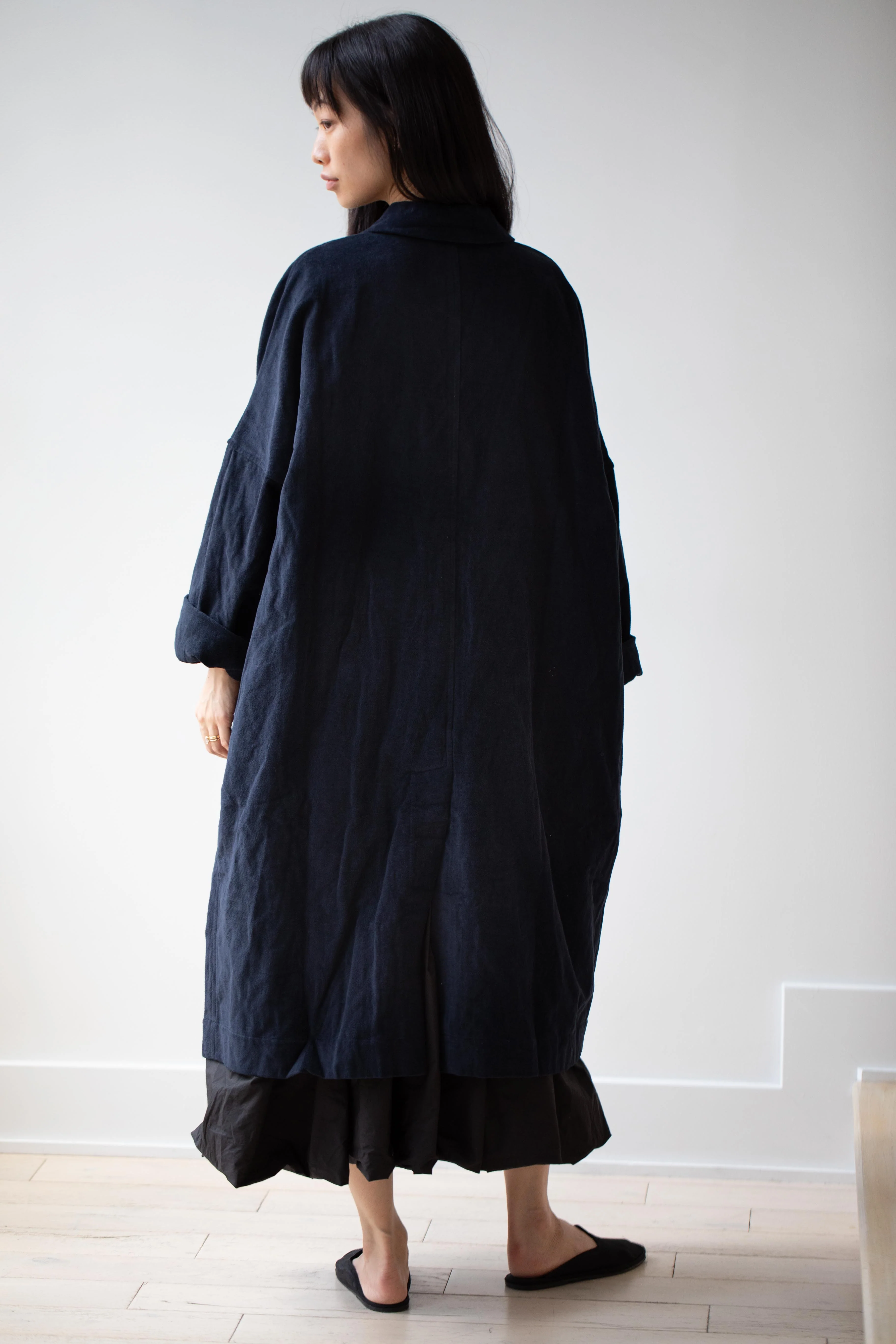 Album di Famiglia | Inox Velvet Loose Coat in Ink - Image 16