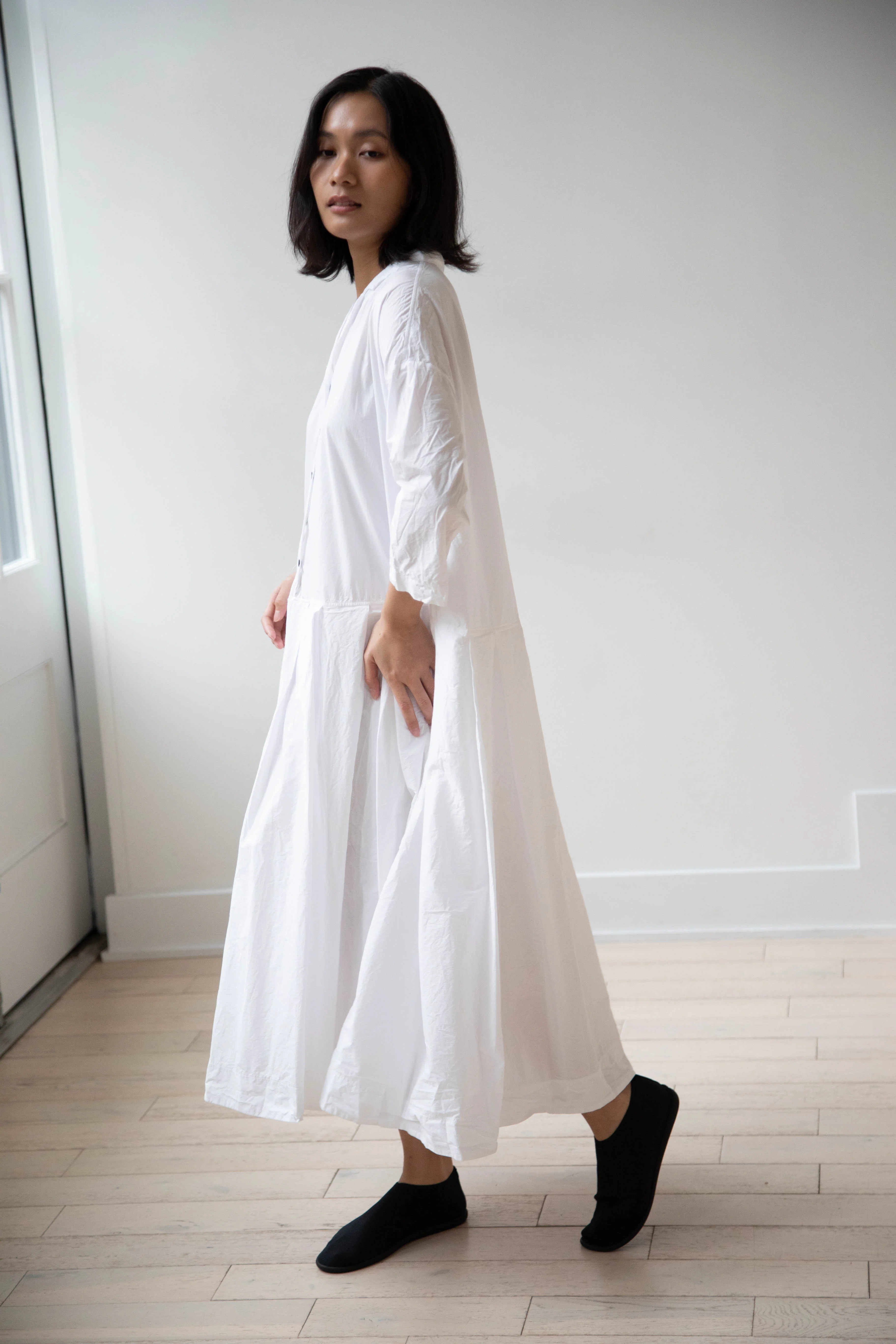 Album di Famiglia | Pleated Collar Dress TC in Milk - Image 12