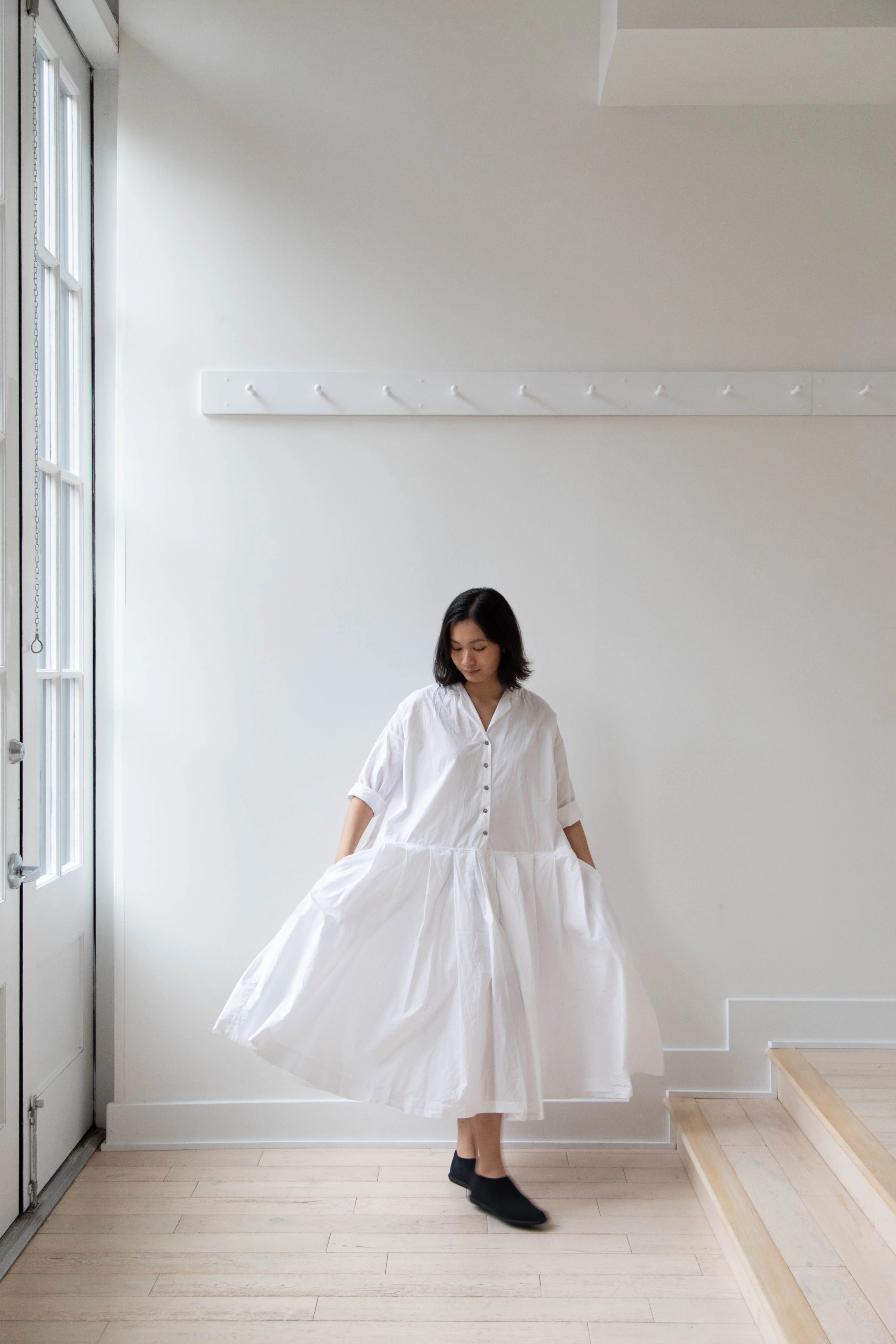 Album di Famiglia | Pleated Collar Dress TC in Milk - Image 32