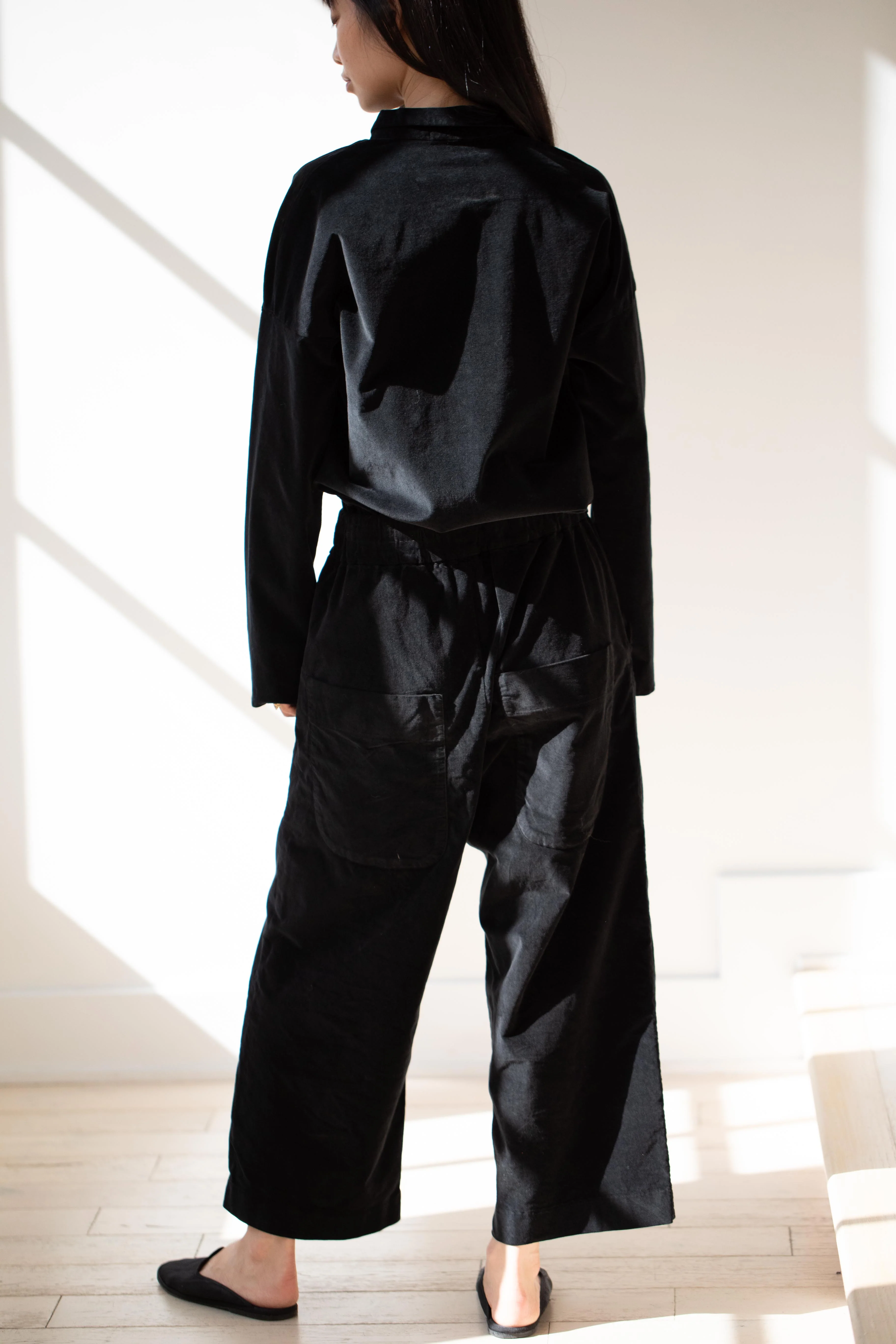 Album di Famiglia | Short Collar Shirt in Black Velvet - Image 34