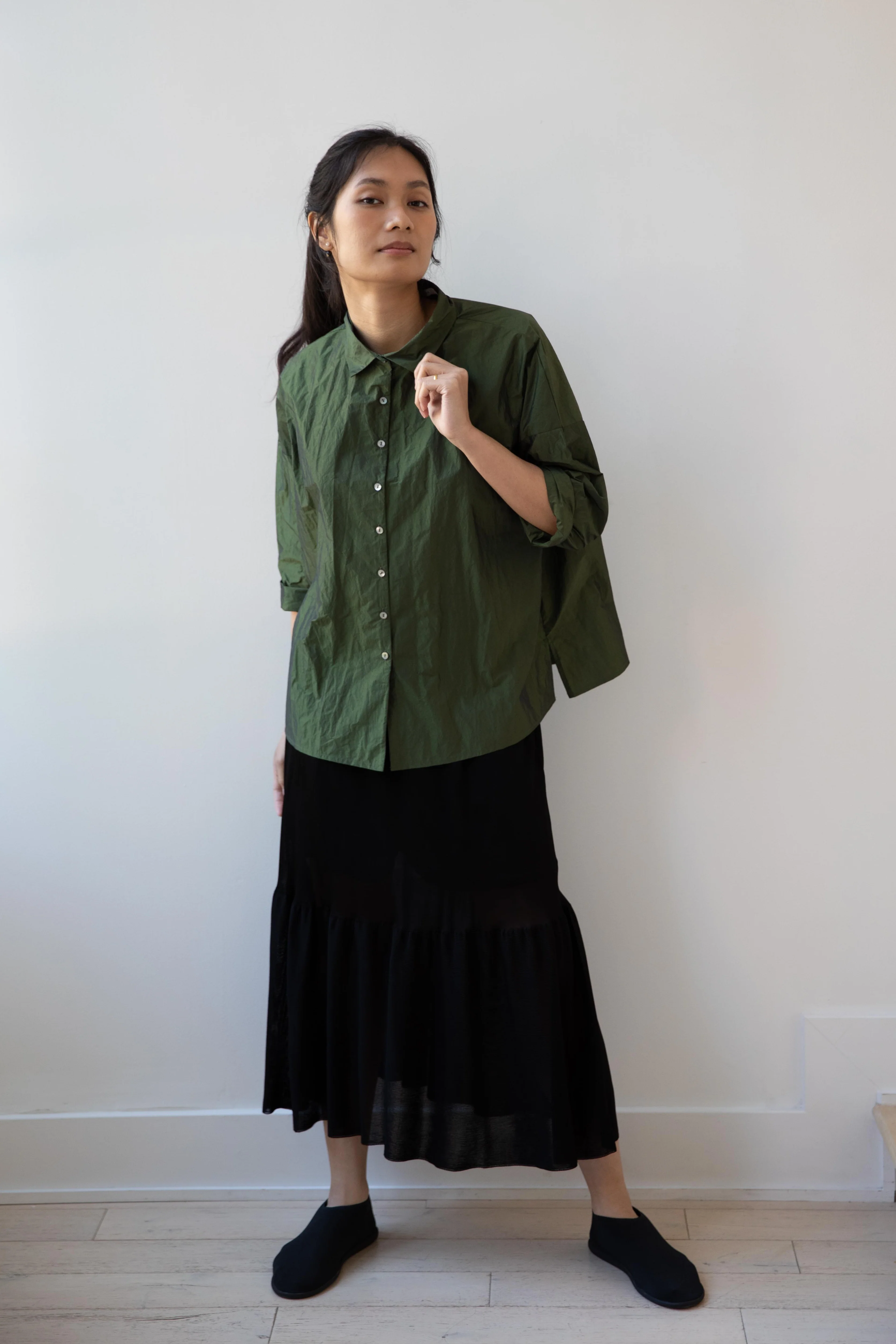 Album di Famiglia | Short Collar Shirt N in Green - Image 2
