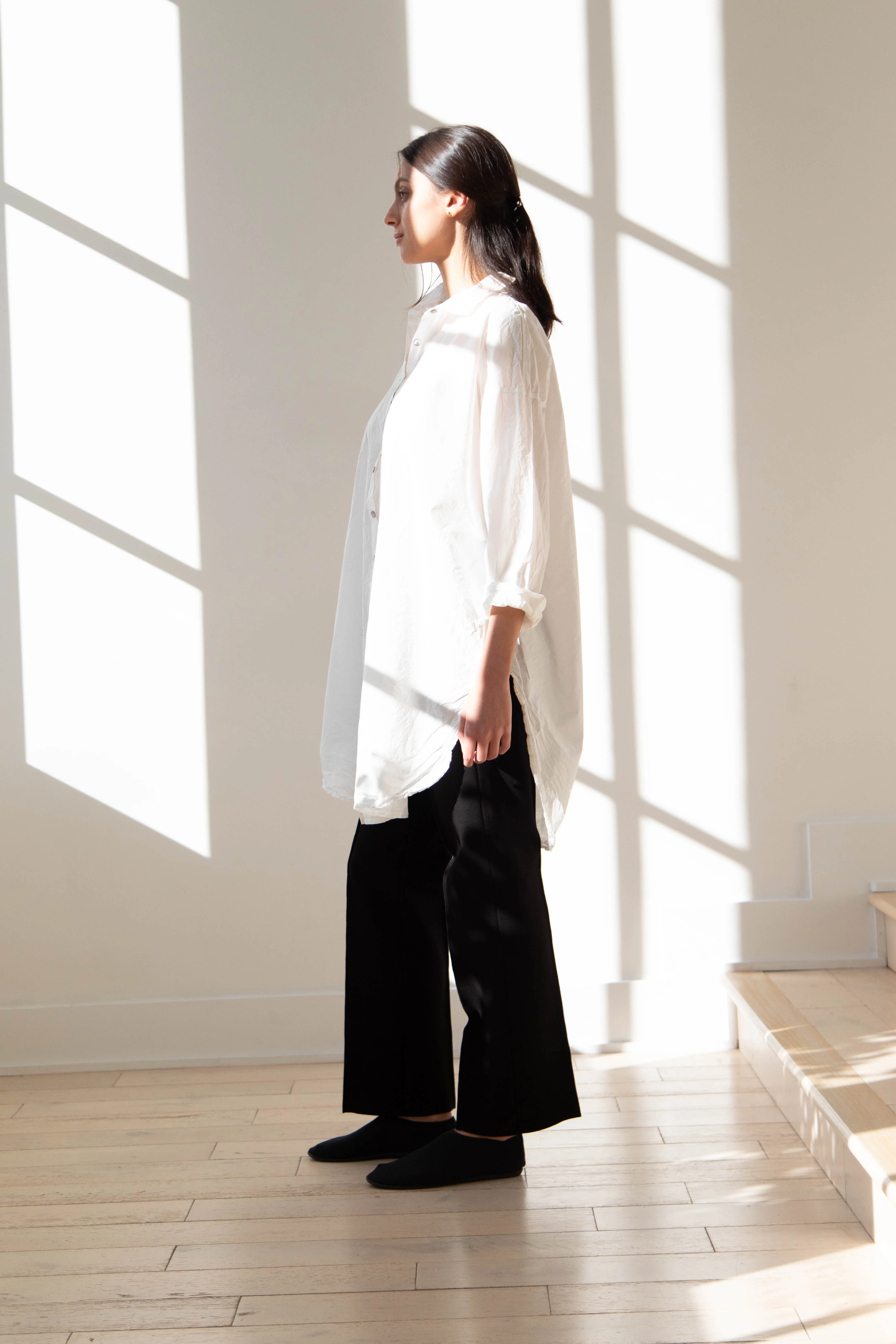 Album di Famiglia | TC Cotton Long Collar Shirt in Milk - Image 28