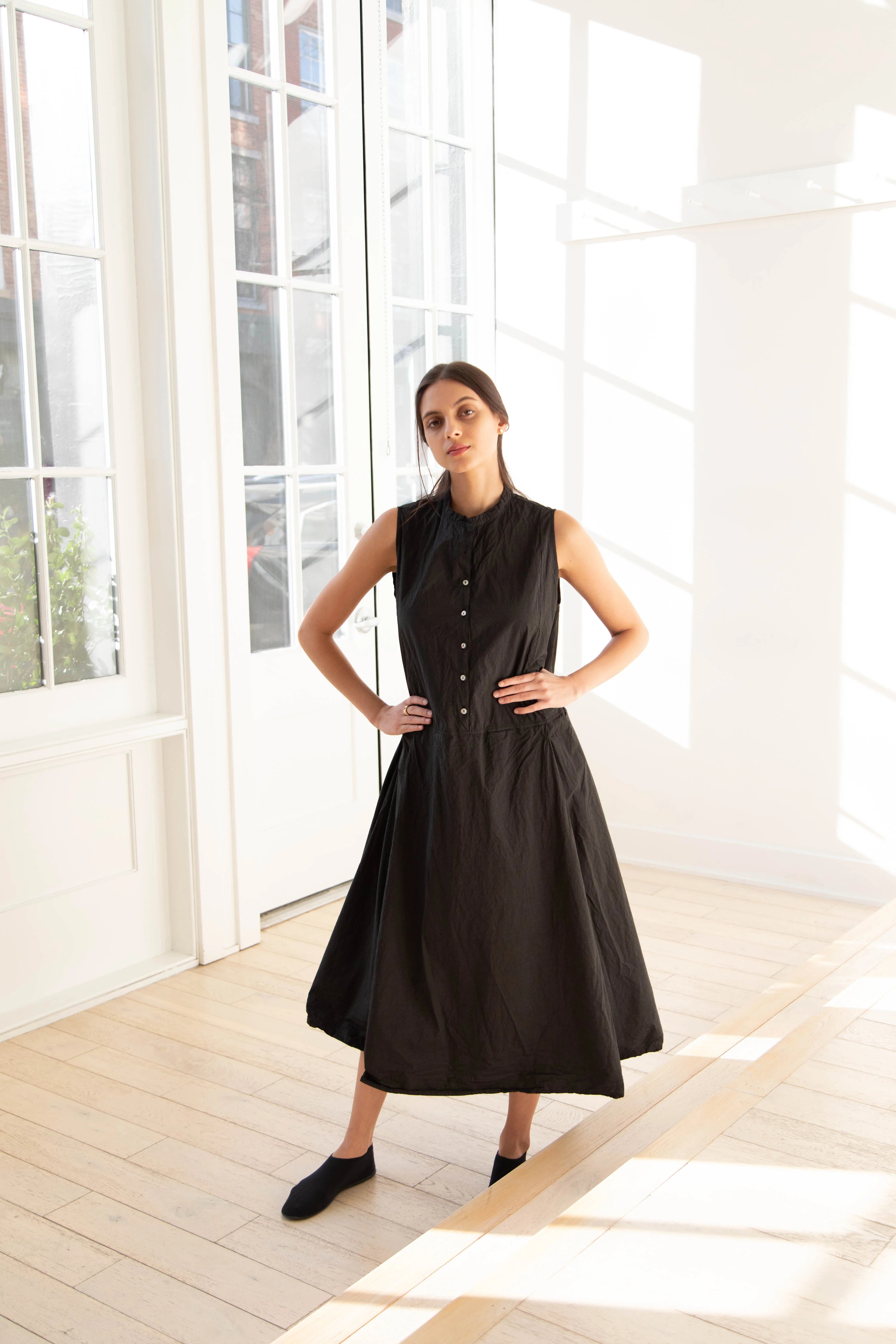 Album di Famiglia | TC Cotton Sleeveless Dress in Black - Image 12