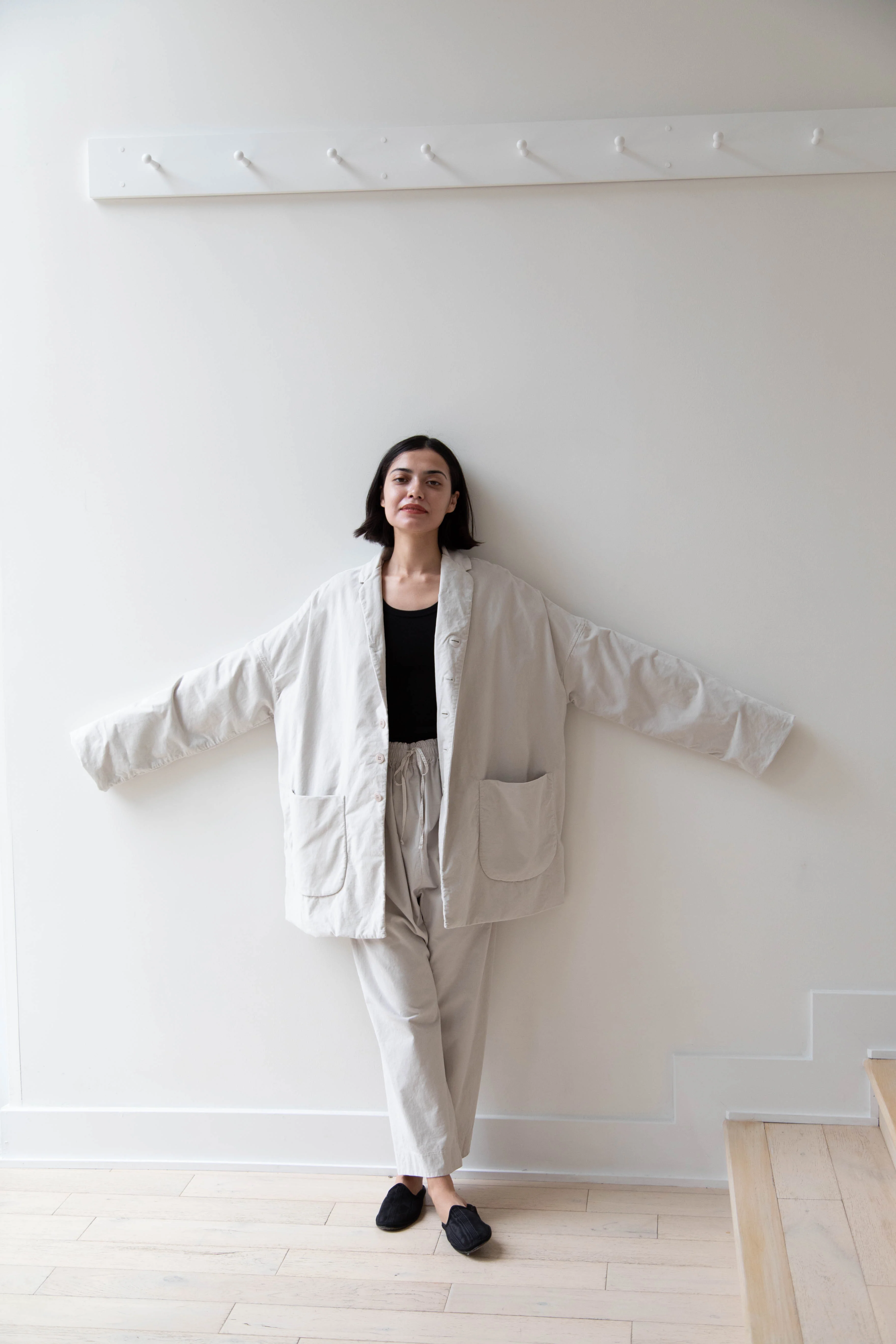 Album di Famiglia | Velvet Big Blazer in Fog - Image 11