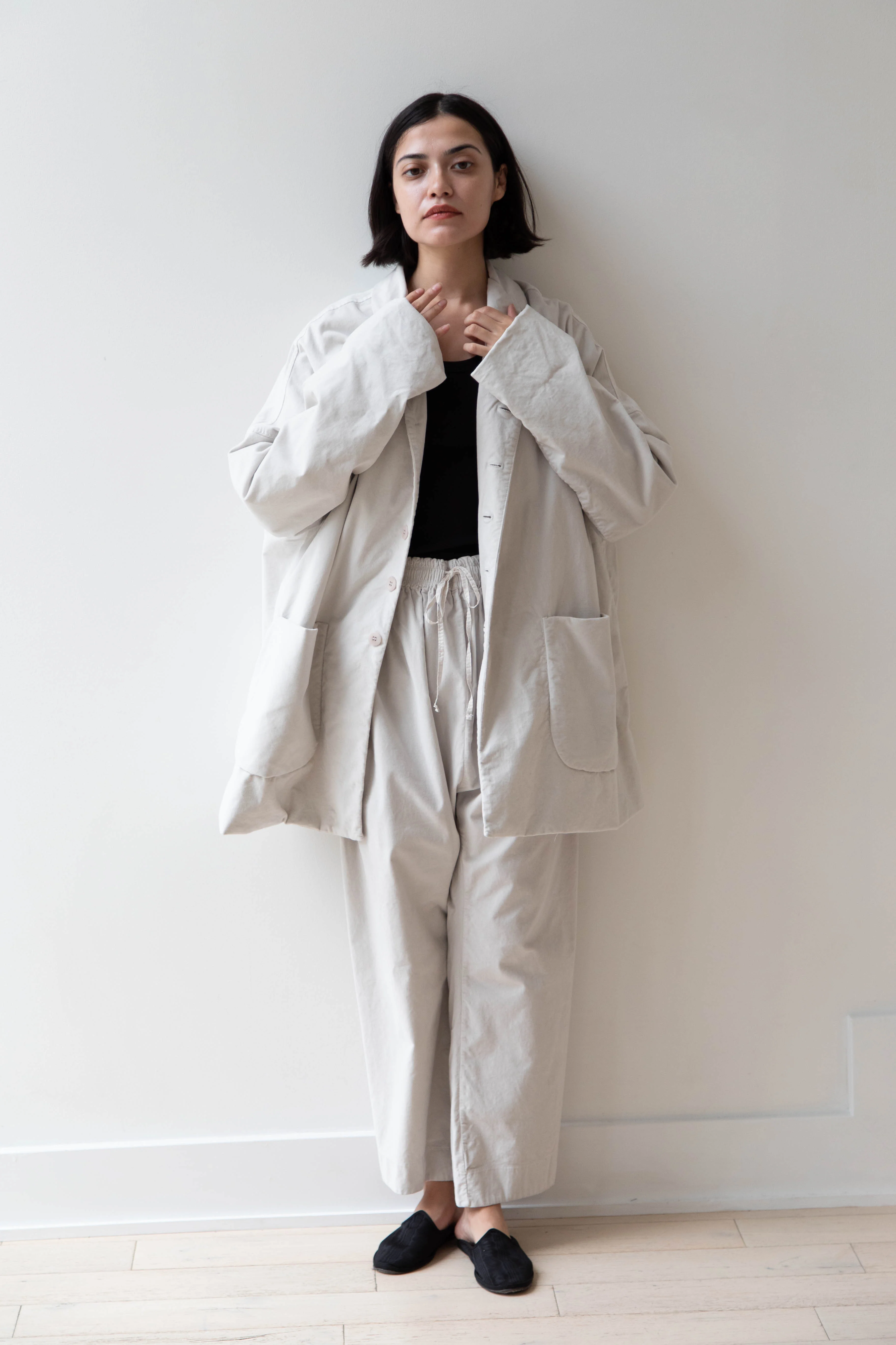Album di Famiglia | Velvet Big Blazer in Fog - Image 12