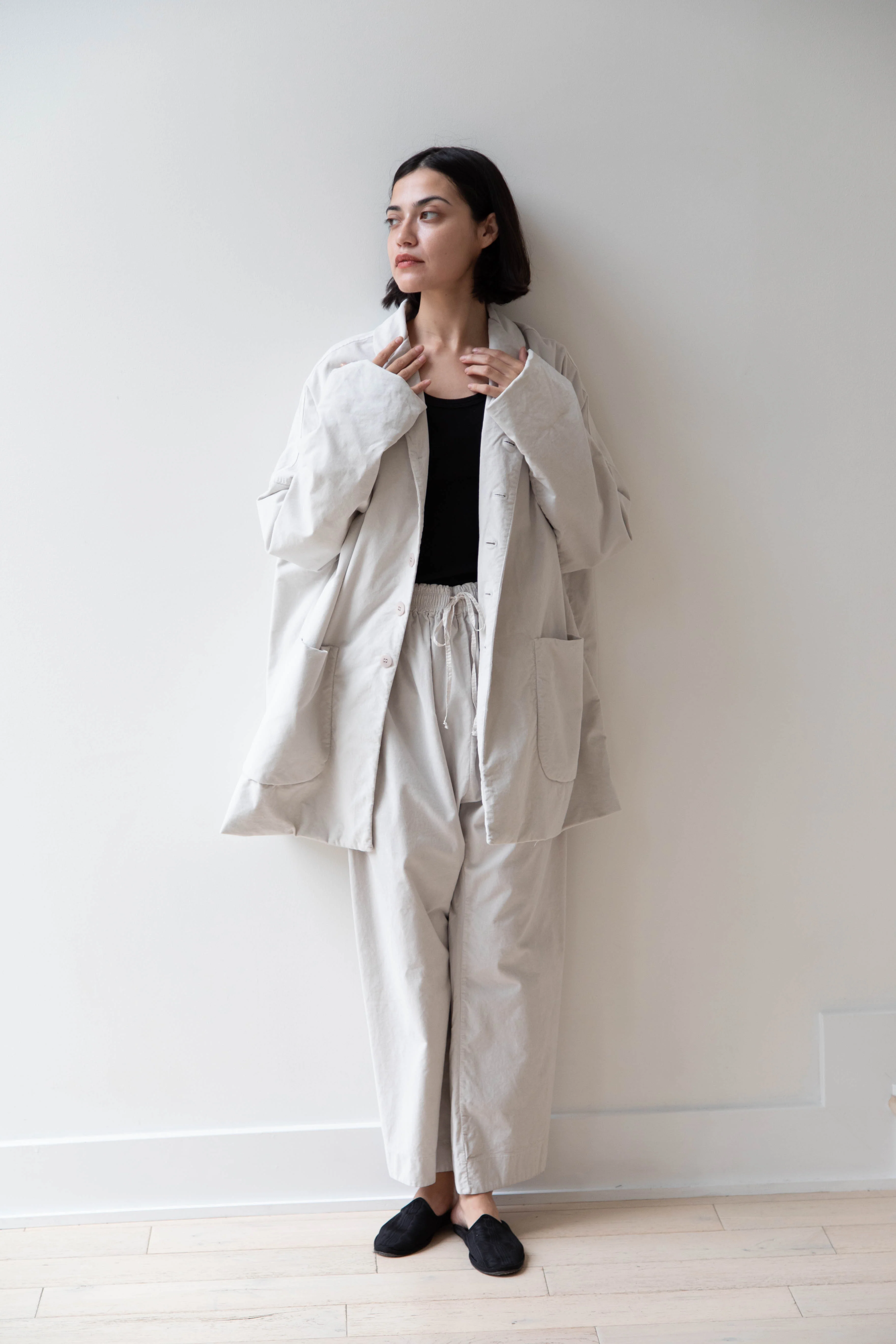Album di Famiglia | Velvet Big Blazer in Fog - Image 13