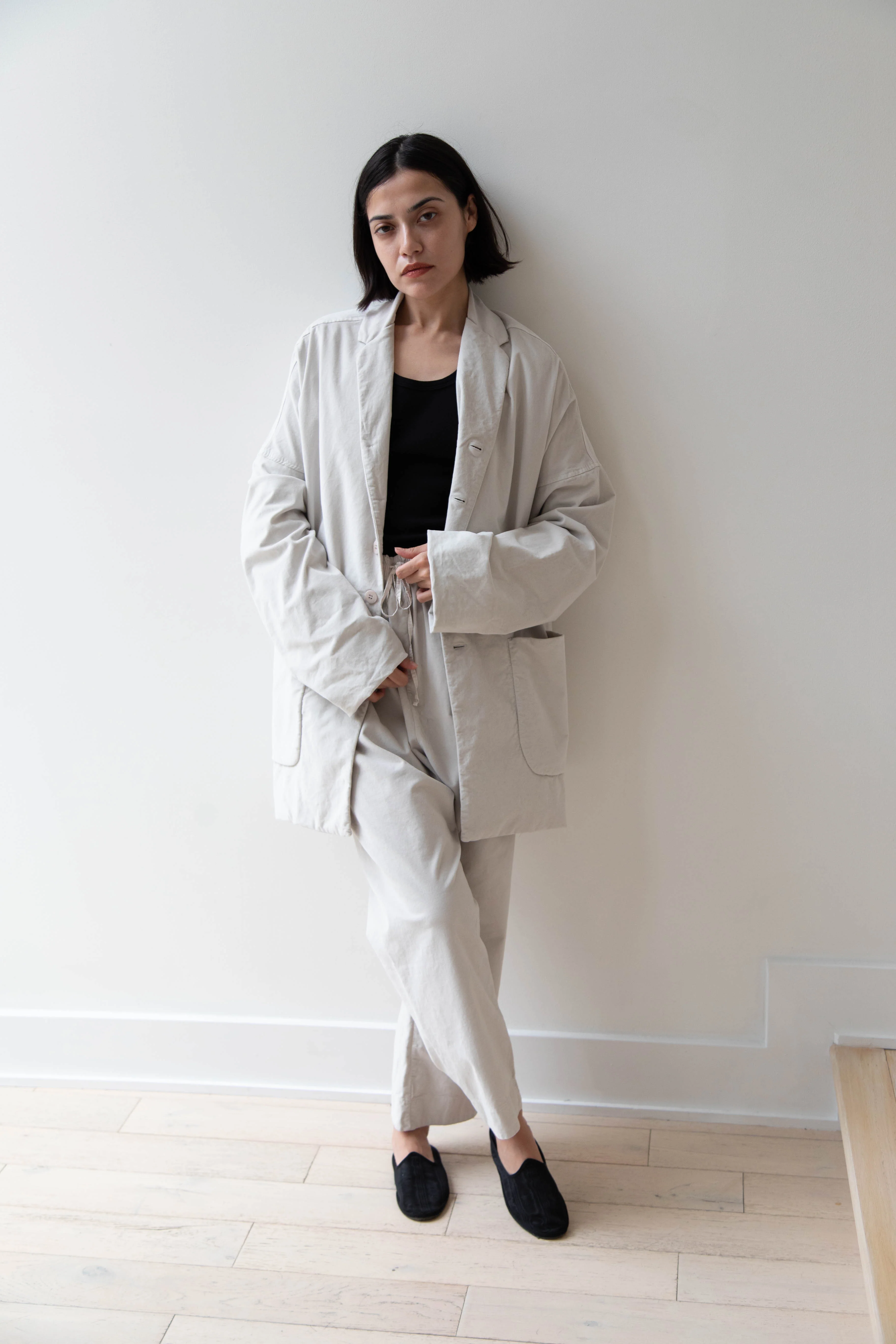 Album di Famiglia | Velvet Big Blazer in Fog - Image 22