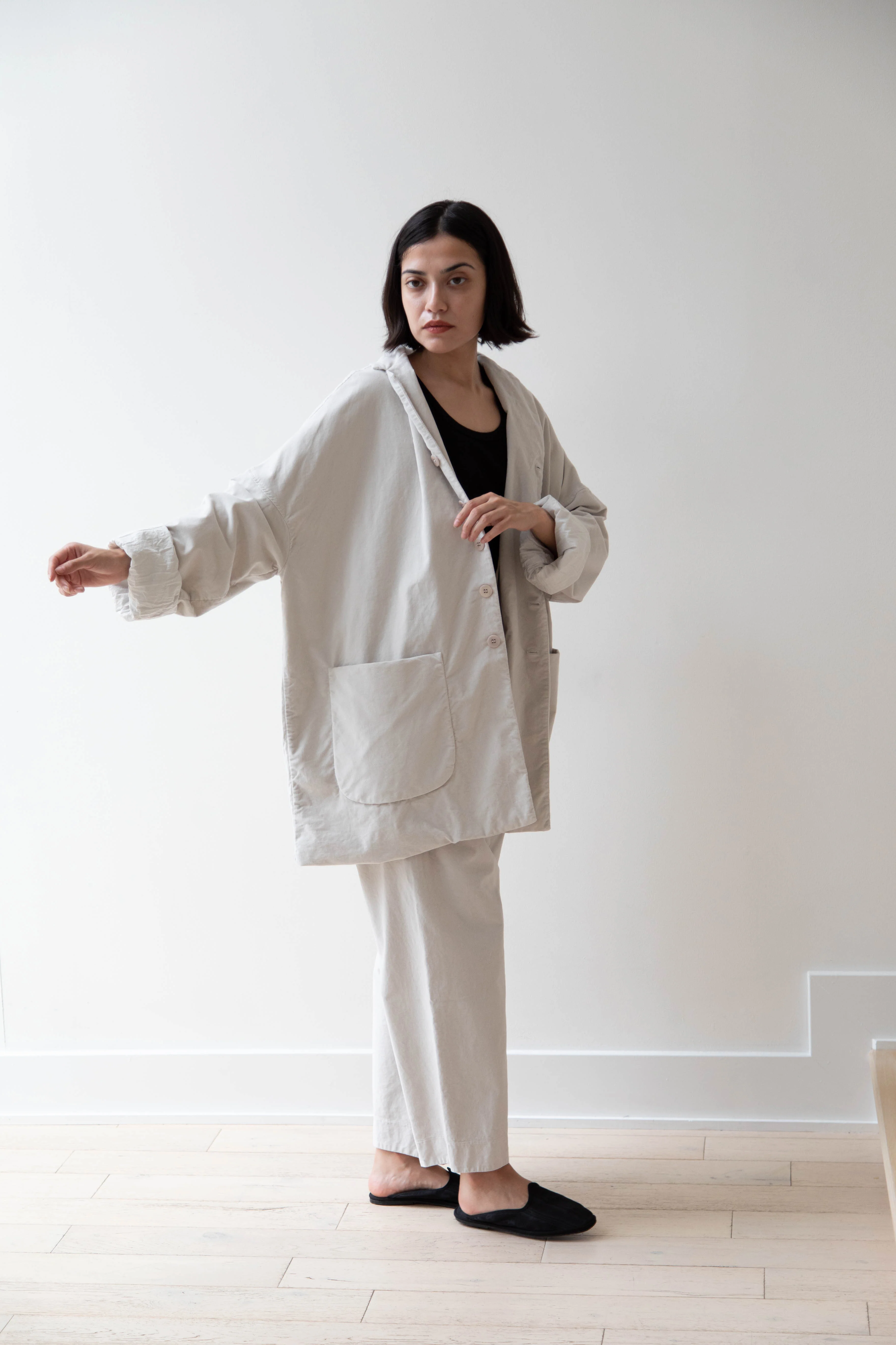 Album di Famiglia | Velvet Big Blazer in Fog - Image 27