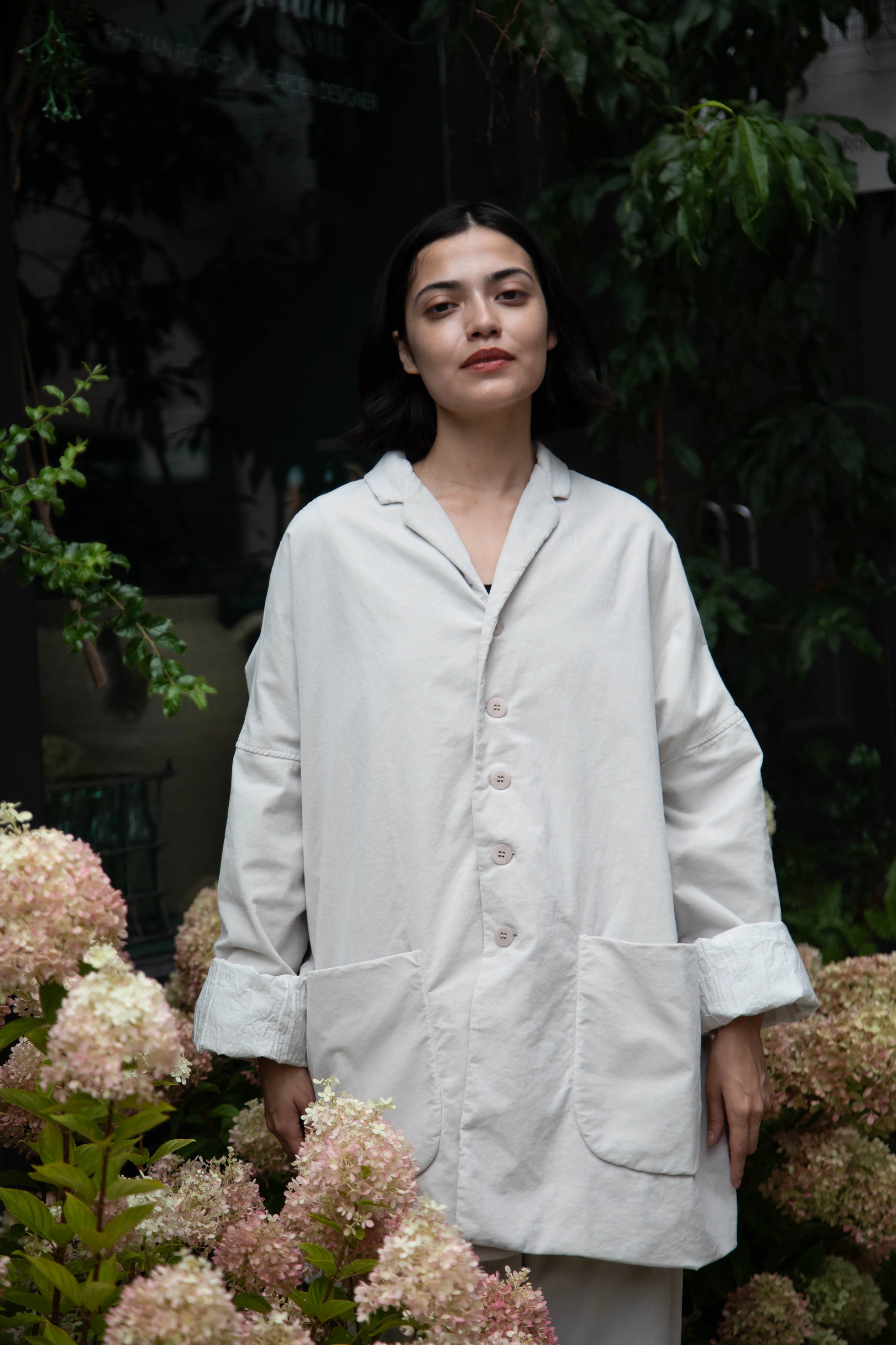 Album di Famiglia | Velvet Big Blazer in Fog - Image 3