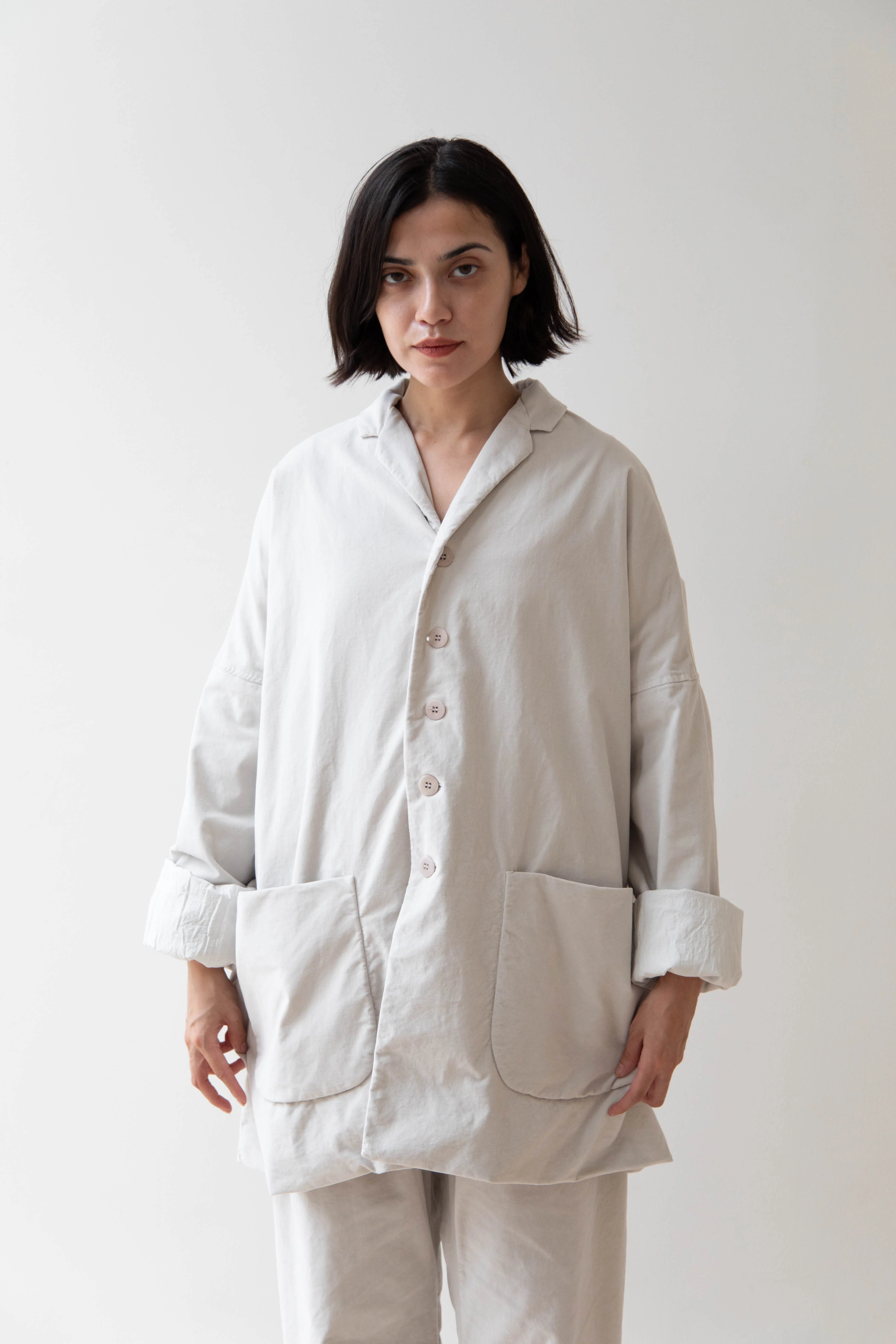 Album di Famiglia | Velvet Big Blazer in Fog - Image 57