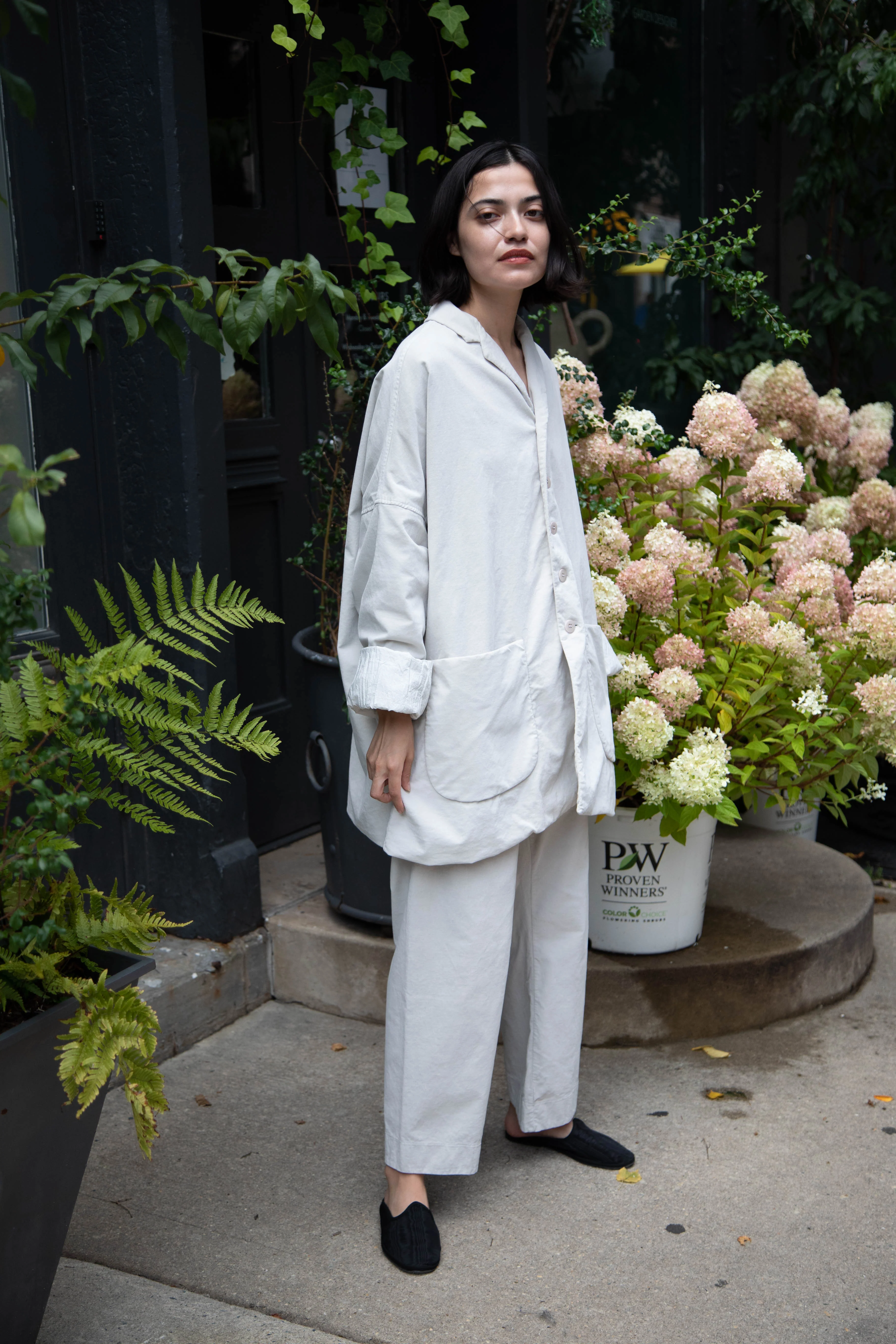 Album di Famiglia | Velvet Big Blazer in Fog - Image 9