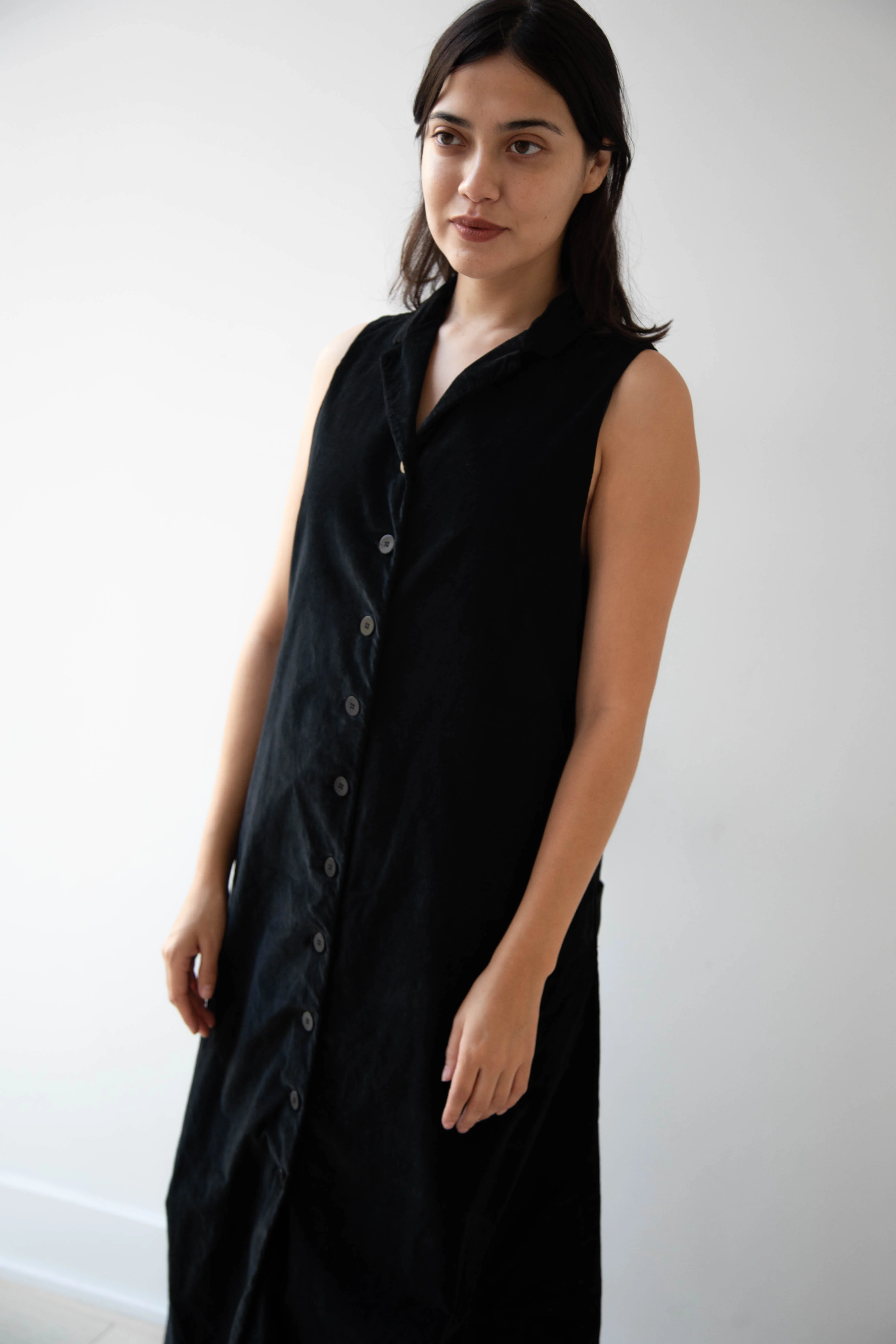 Album di Famiglia | Velvet Long Sleeveless Dress in Black - Image 27