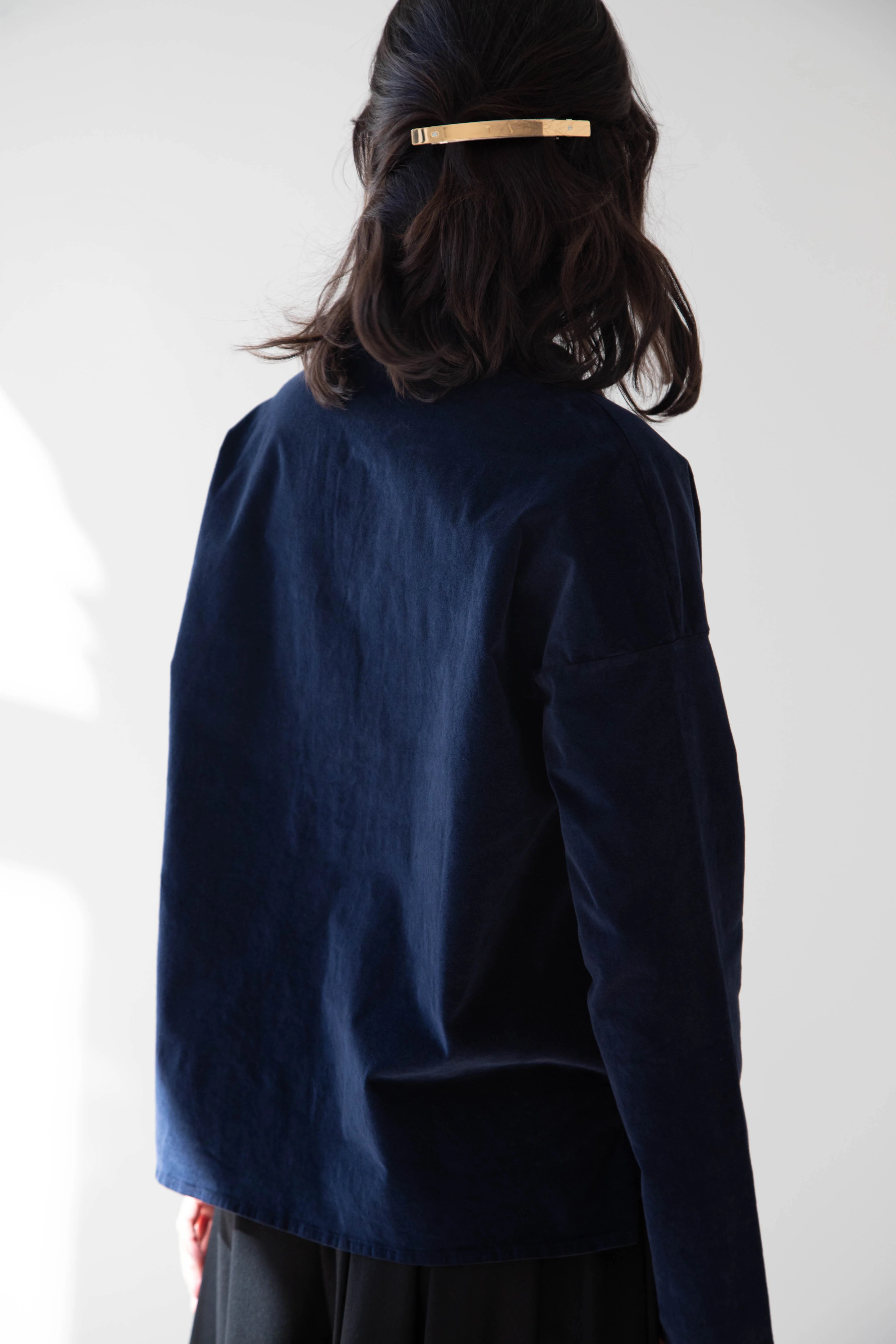 Album di Famiglia | Velvet Short Collar Shirt in Ink - Image 17