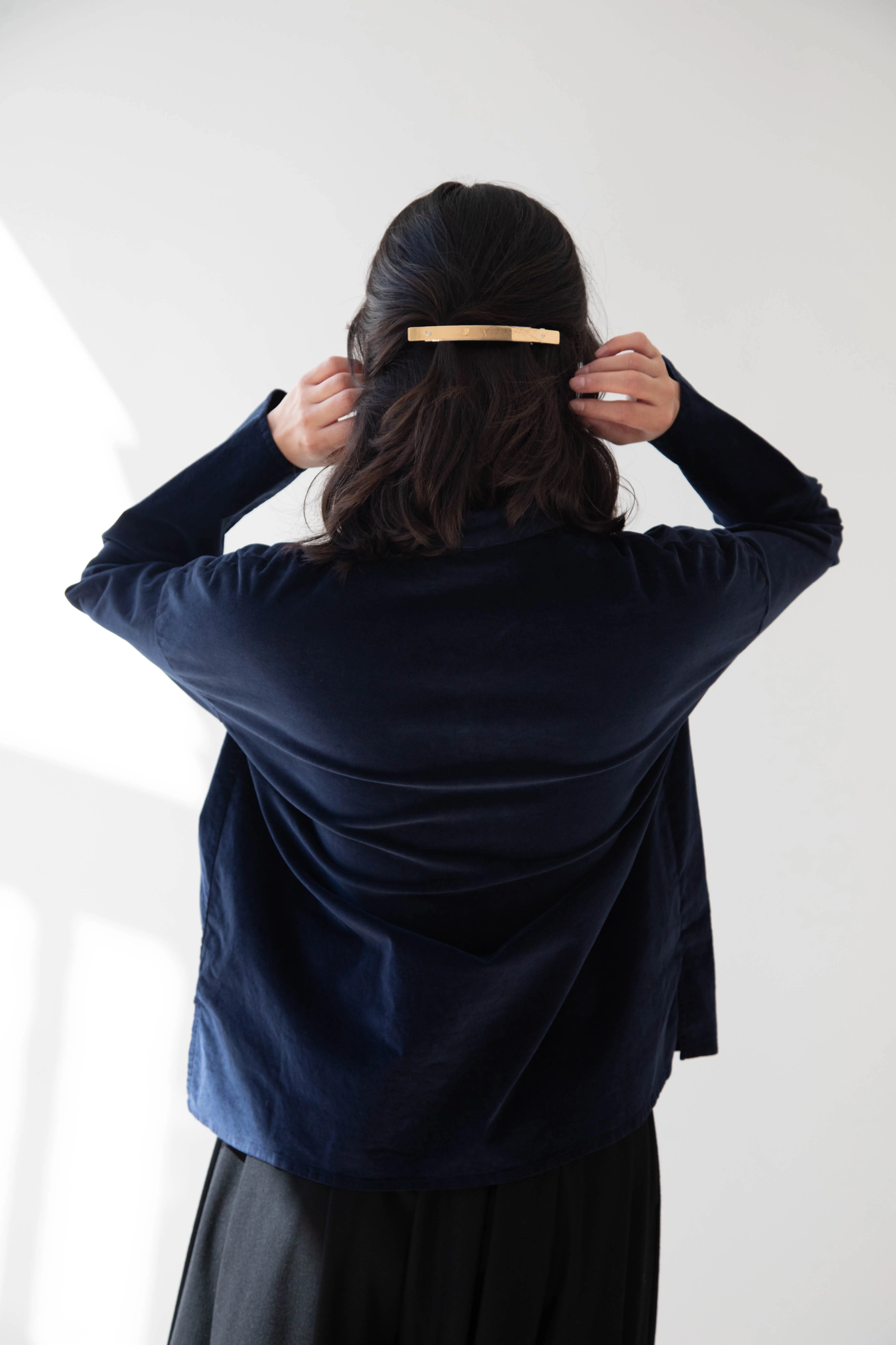Album di Famiglia | Velvet Short Collar Shirt in Ink - Image 18
