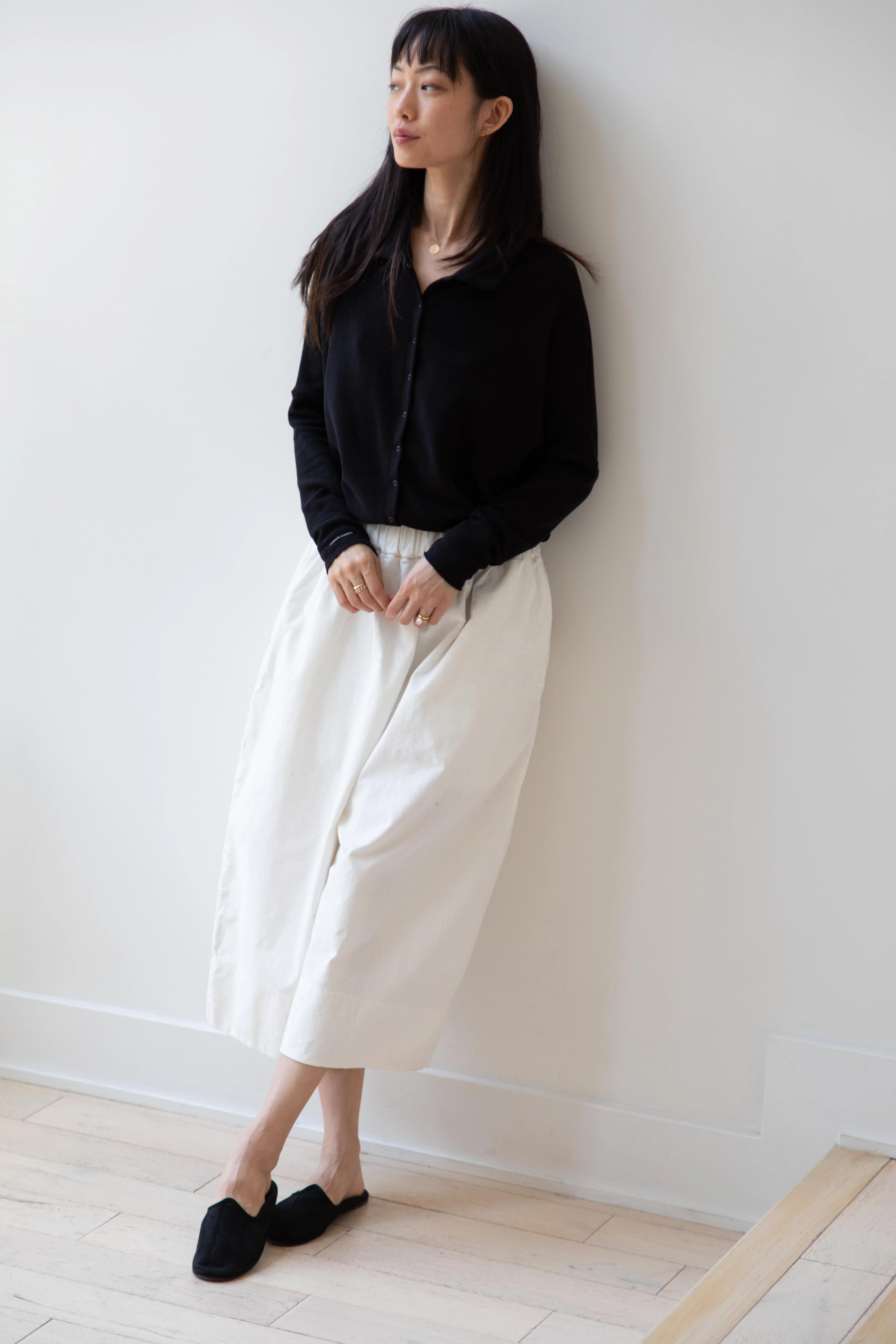 Album di Famiglia | Velvet Wide Trousers in Milk - Image 11