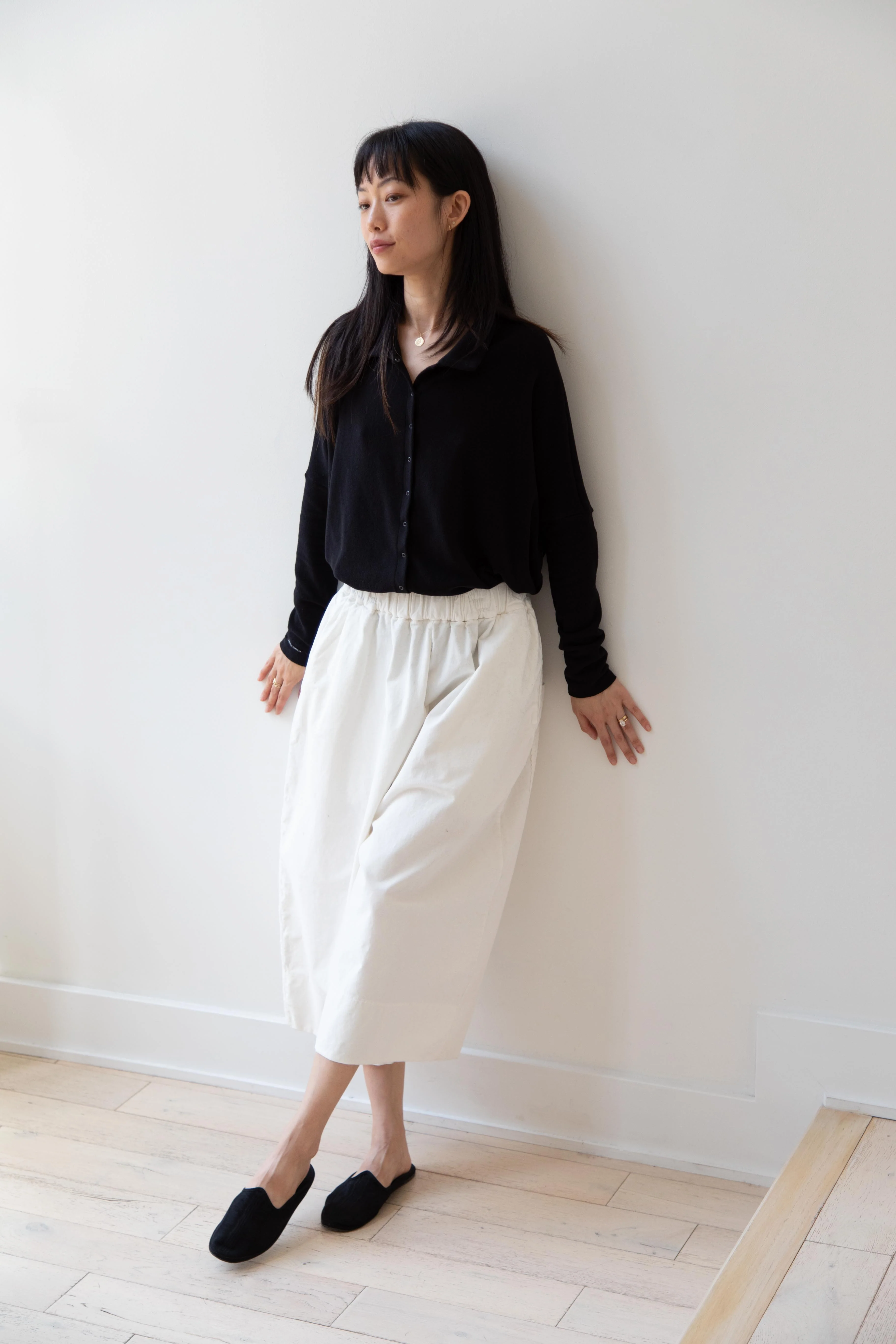 Album di Famiglia | Velvet Wide Trousers in Milk - Image 13