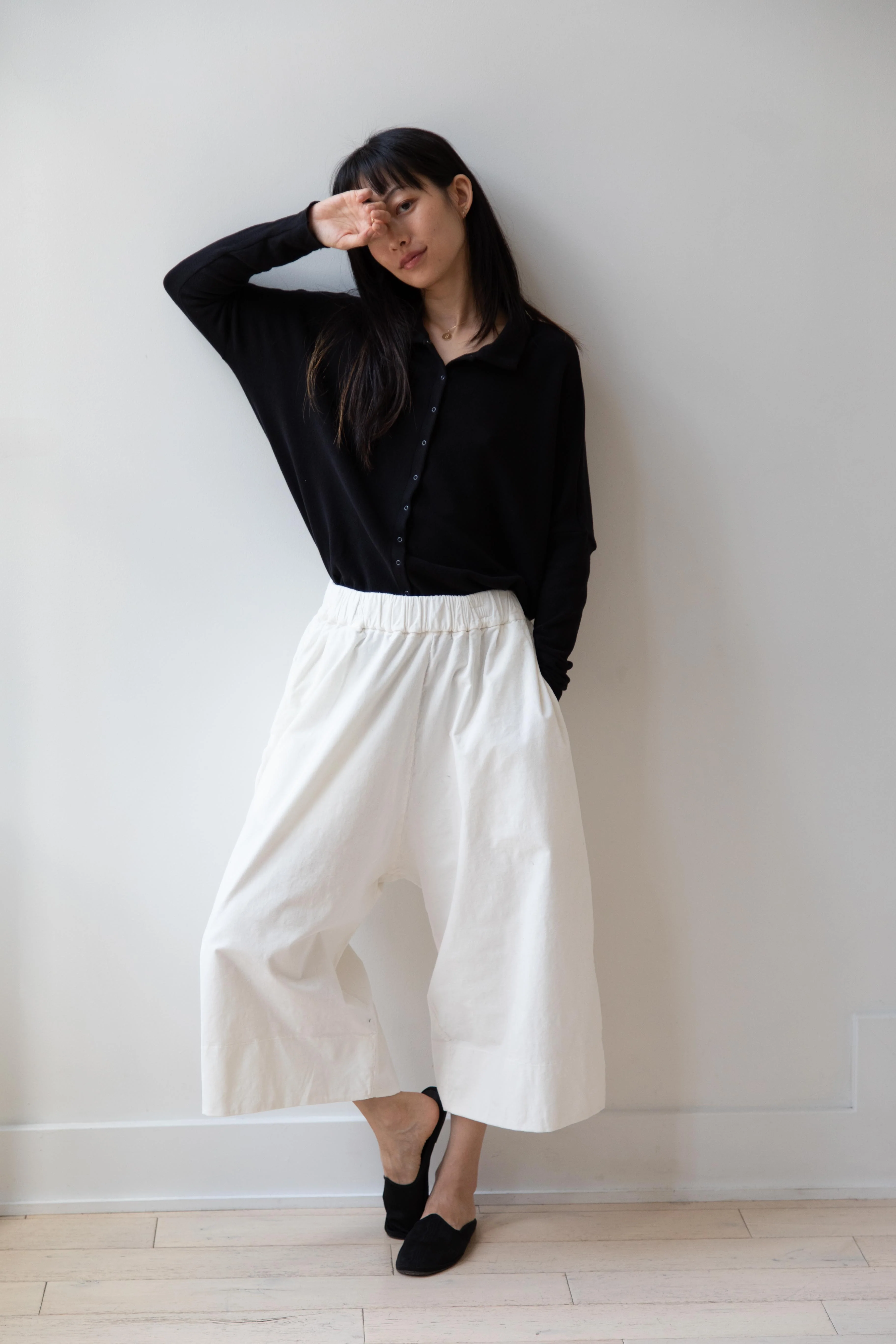 Album di Famiglia | Velvet Wide Trousers in Milk - Image 17