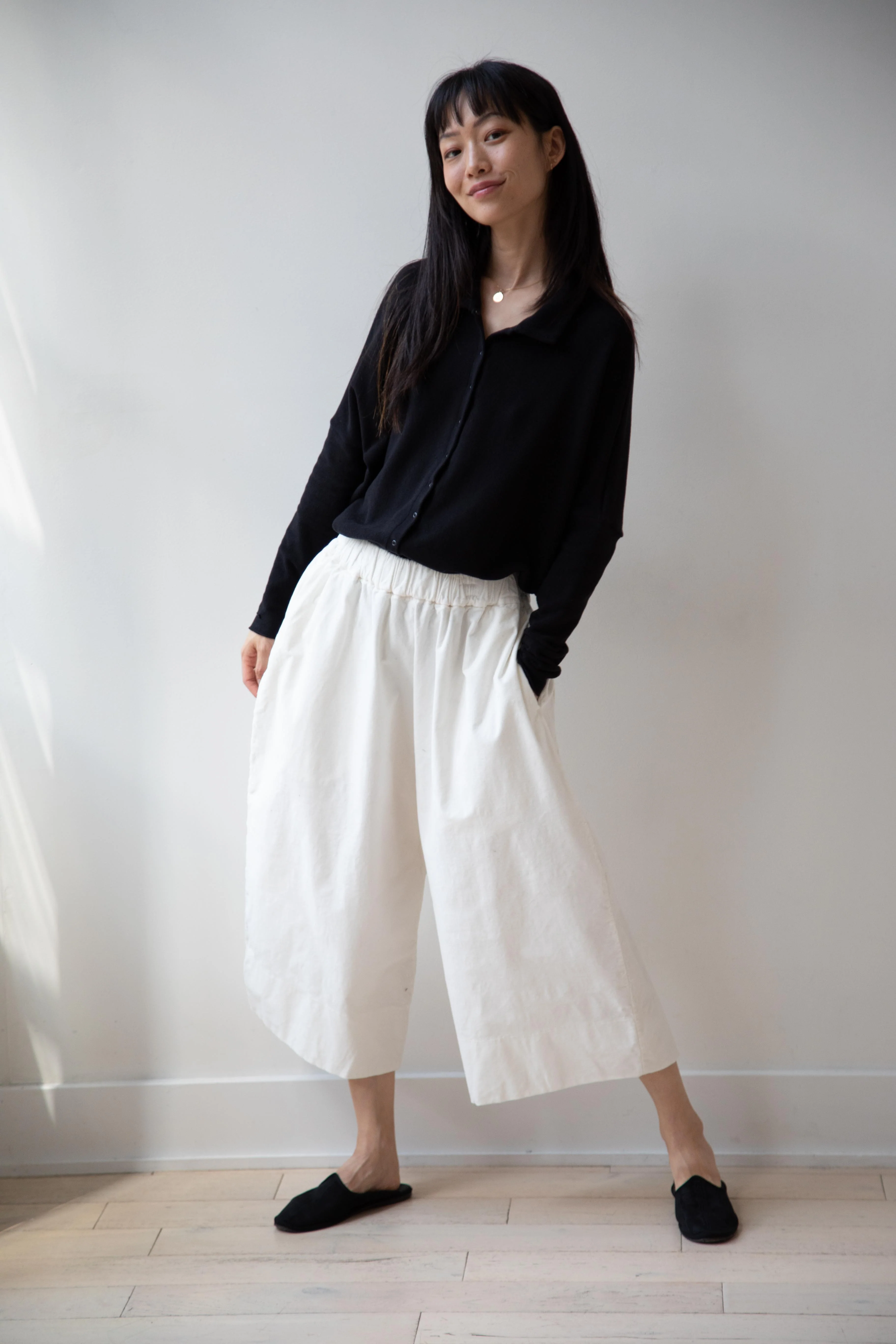 Album di Famiglia | Velvet Wide Trousers in Milk - Image 18
