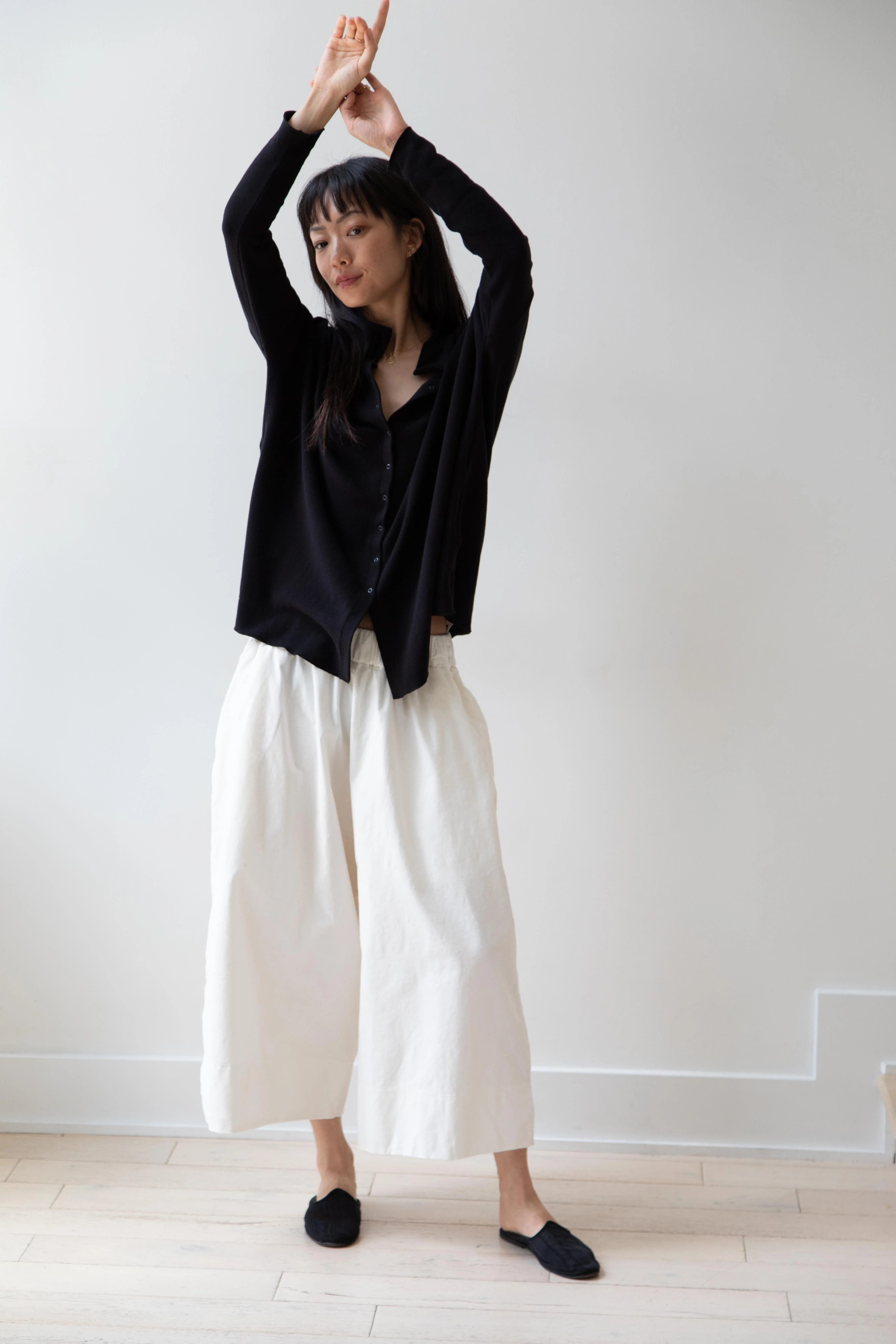 Album di Famiglia | Velvet Wide Trousers in Milk - Image 25