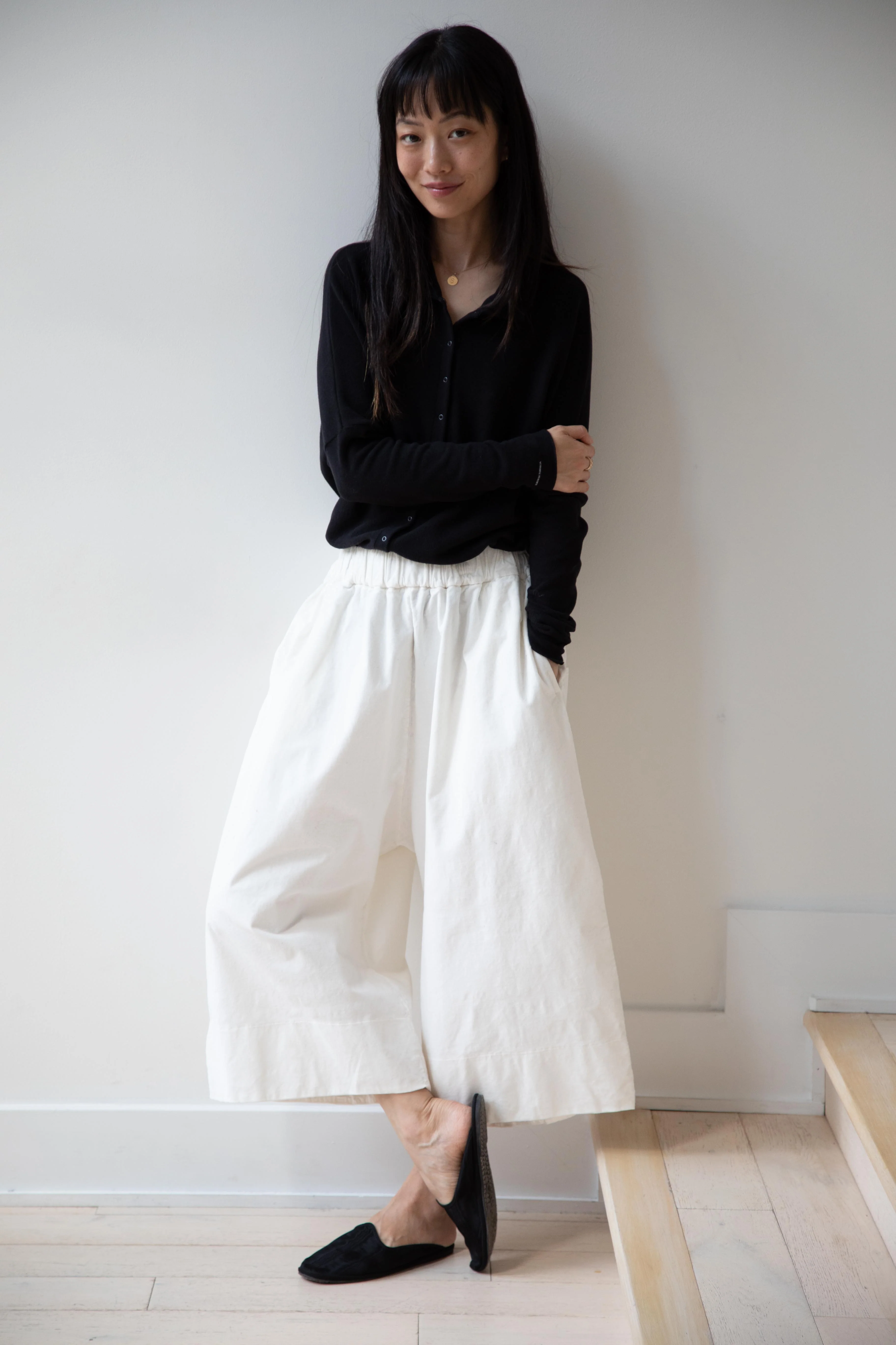 Album di Famiglia | Velvet Wide Trousers in Milk - Image 30