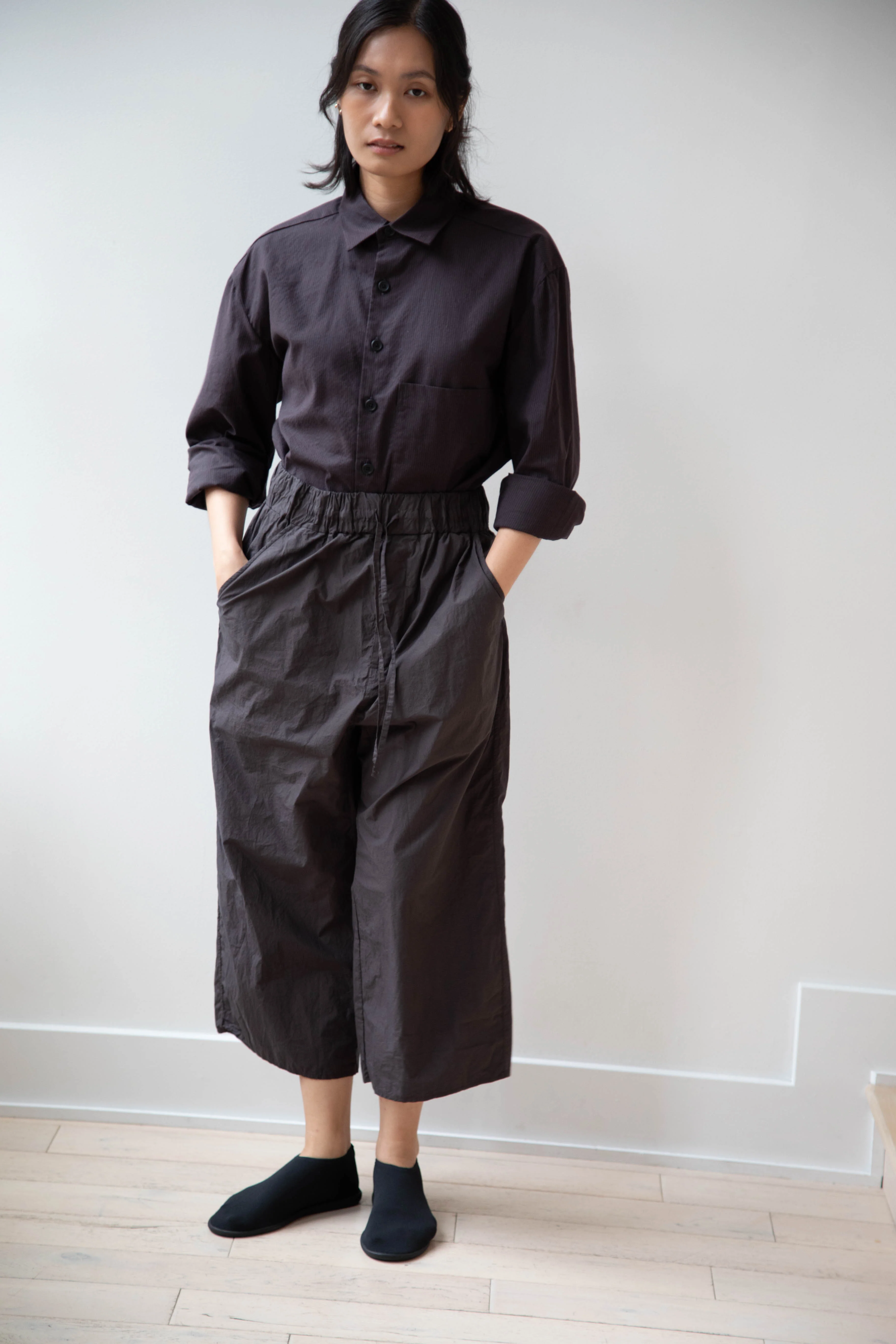 Album di Famiglia | Wide & Short Trouser TC in Brown - Image 5