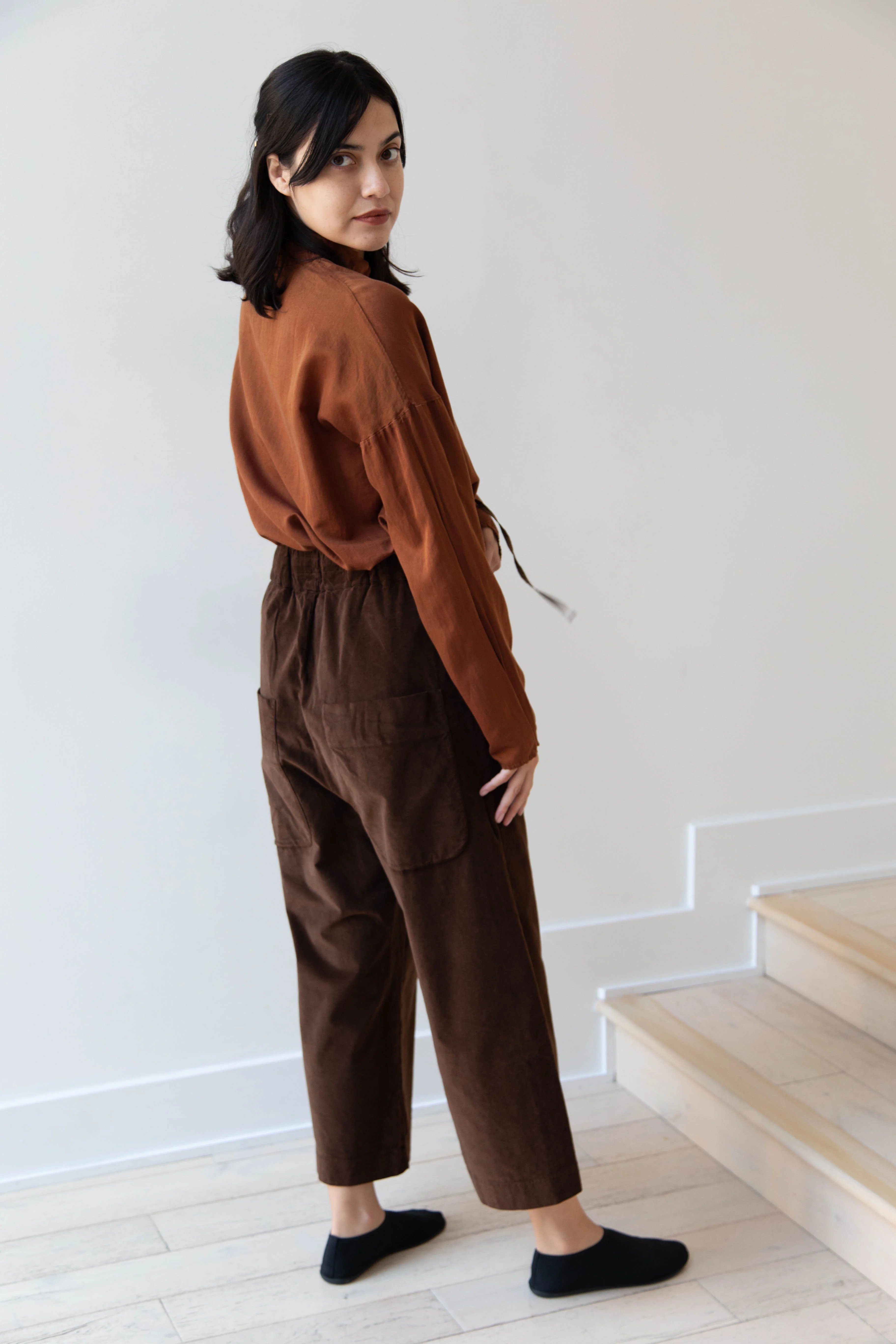 Album di Famiglia | Velvet Wide & Short Trousers in Coffee - Image 15