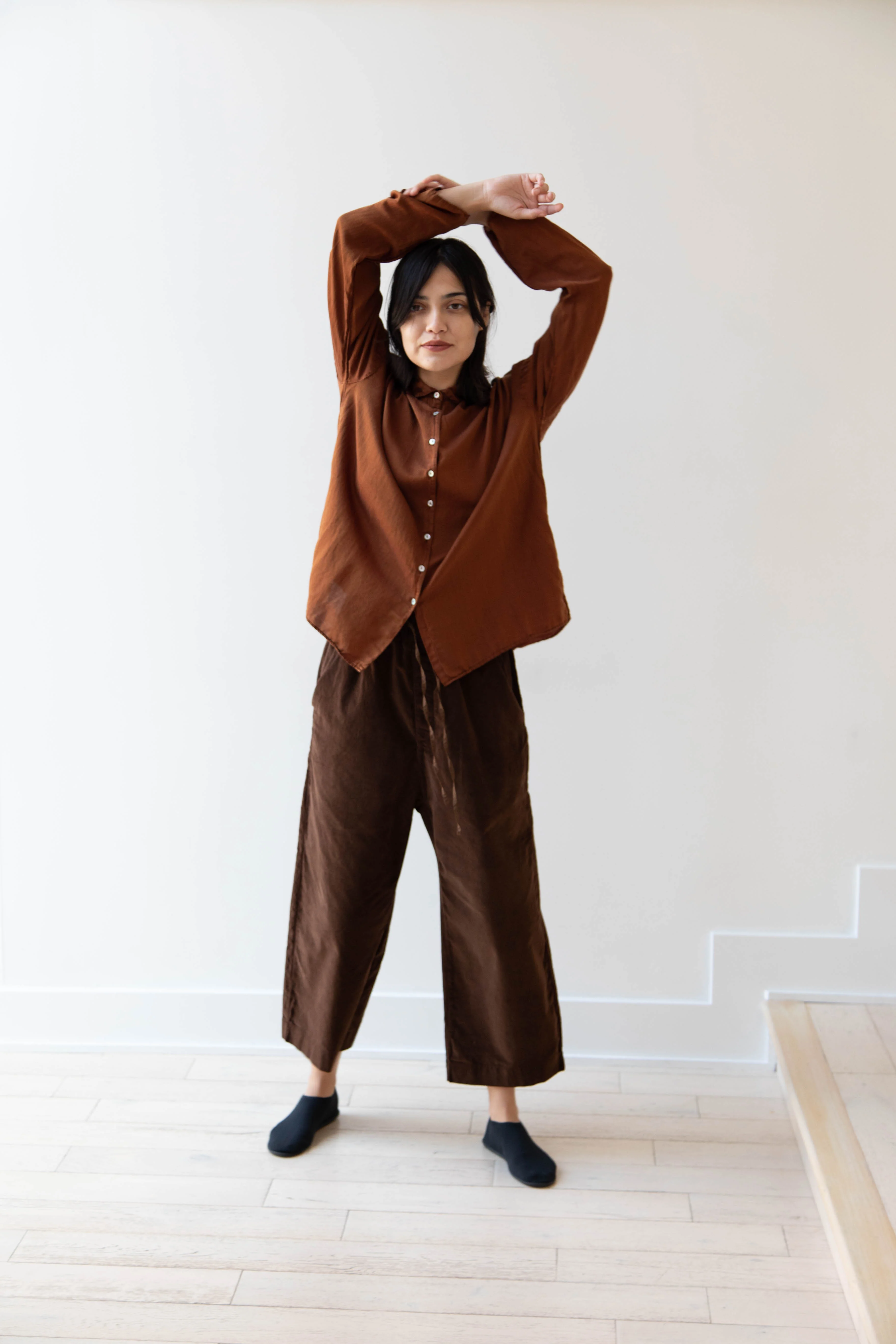 Album di Famiglia | Velvet Wide & Short Trousers in Coffee - Image 18
