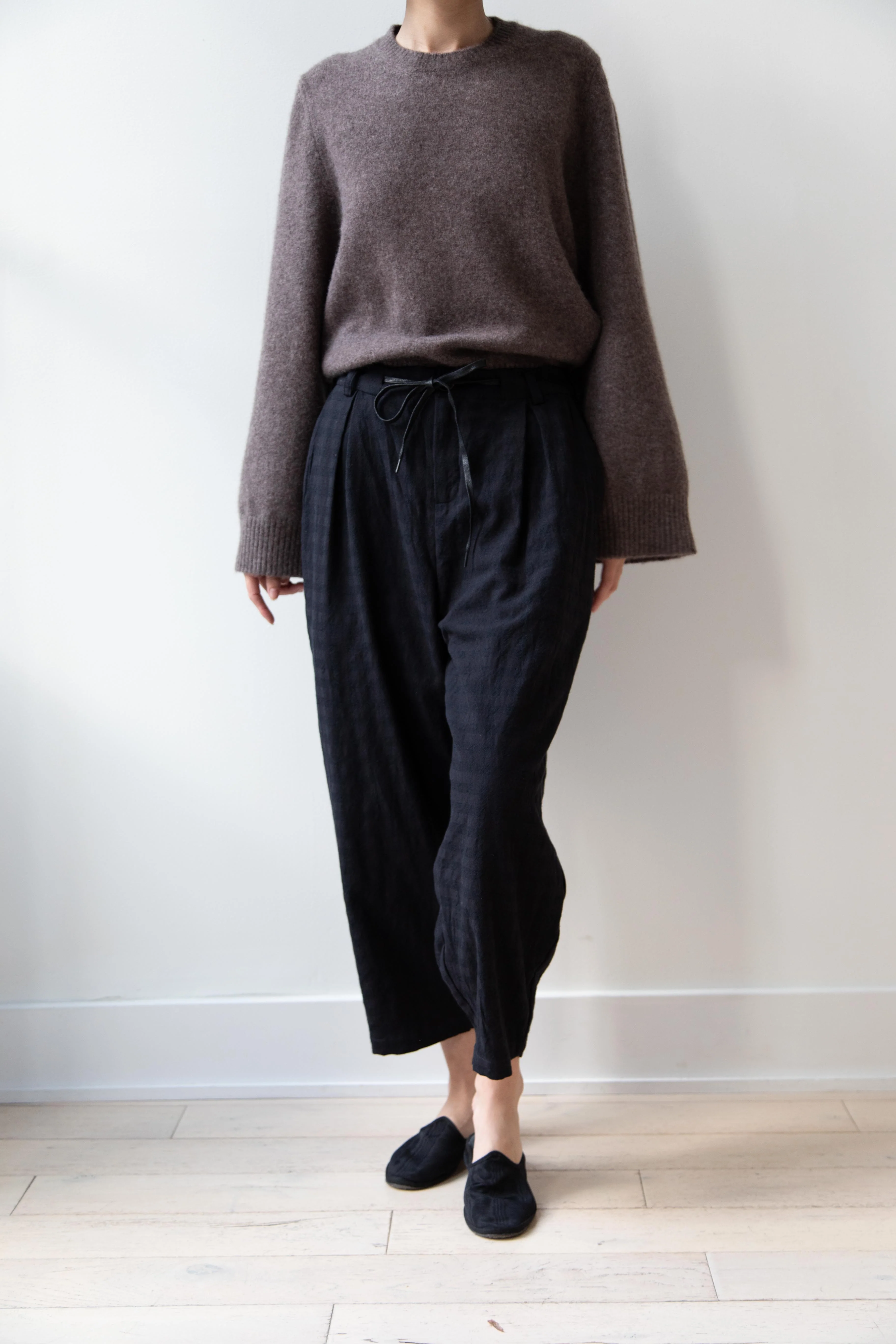 Aleksandr Manamis | Check Loose Pants in Black - Image 12