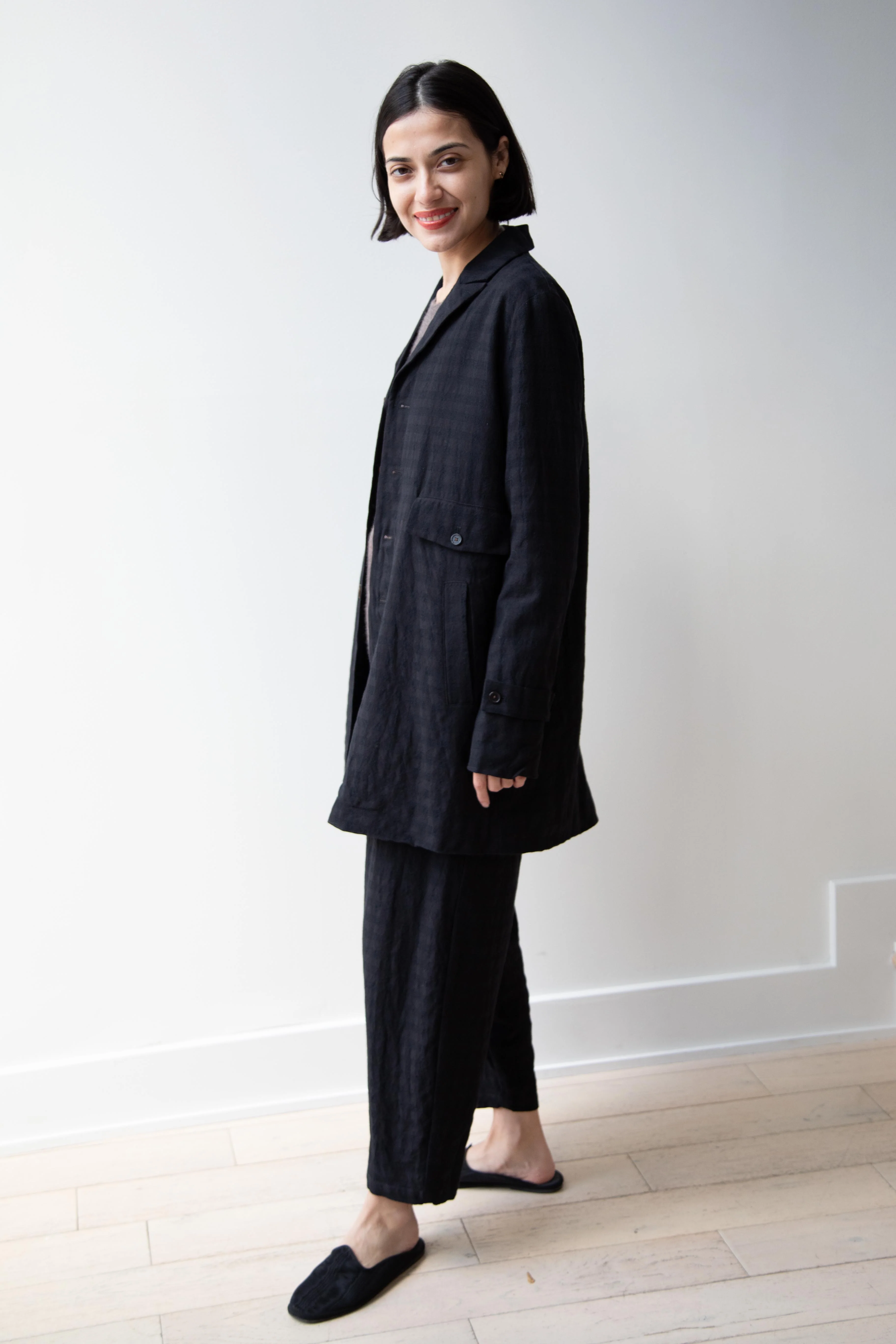 Aleksandr Manamis | Check Loose Pants in Black - Image 25