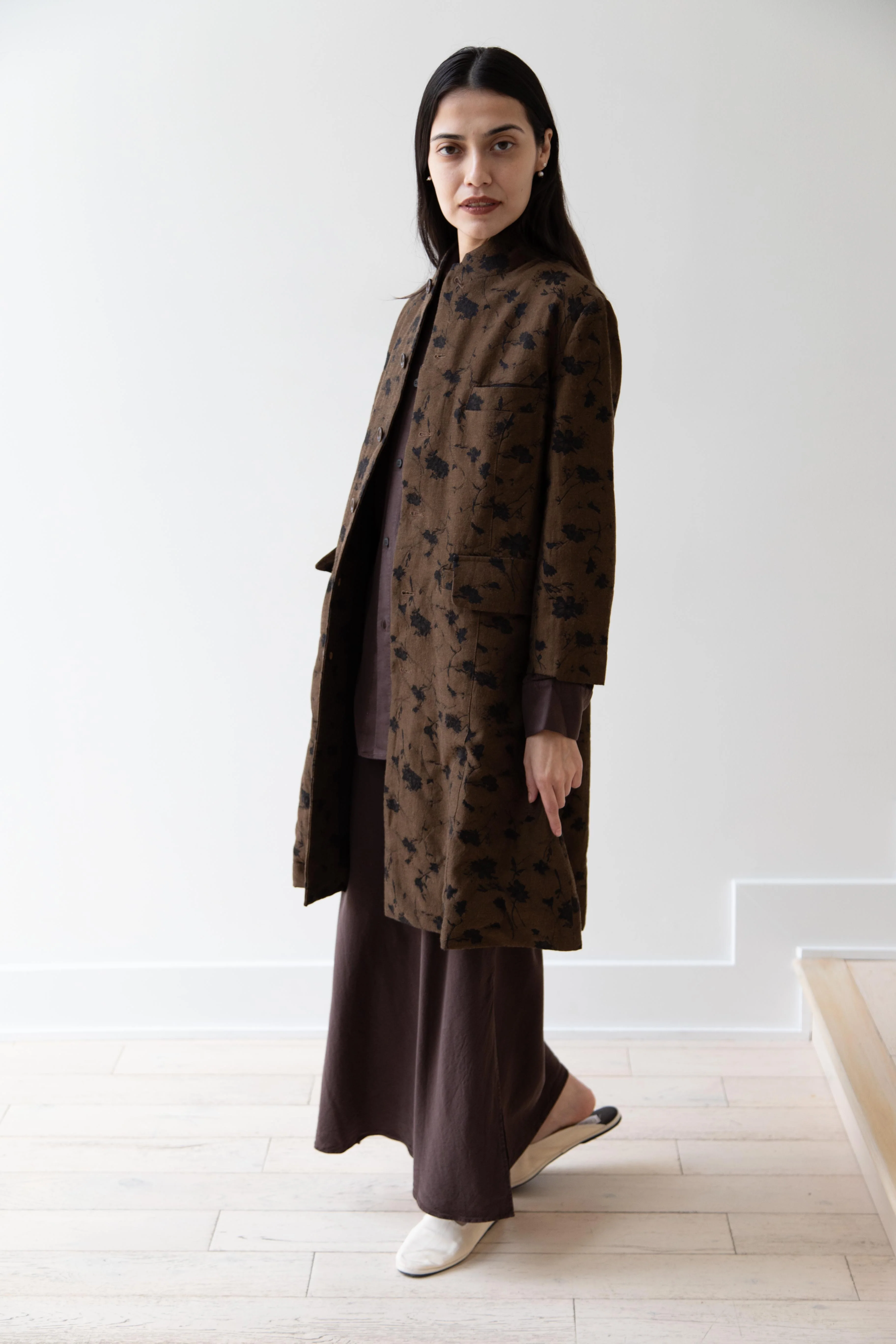 Aleksandr Manamïs | Coat in Brown & Black Jacquard - Image 5