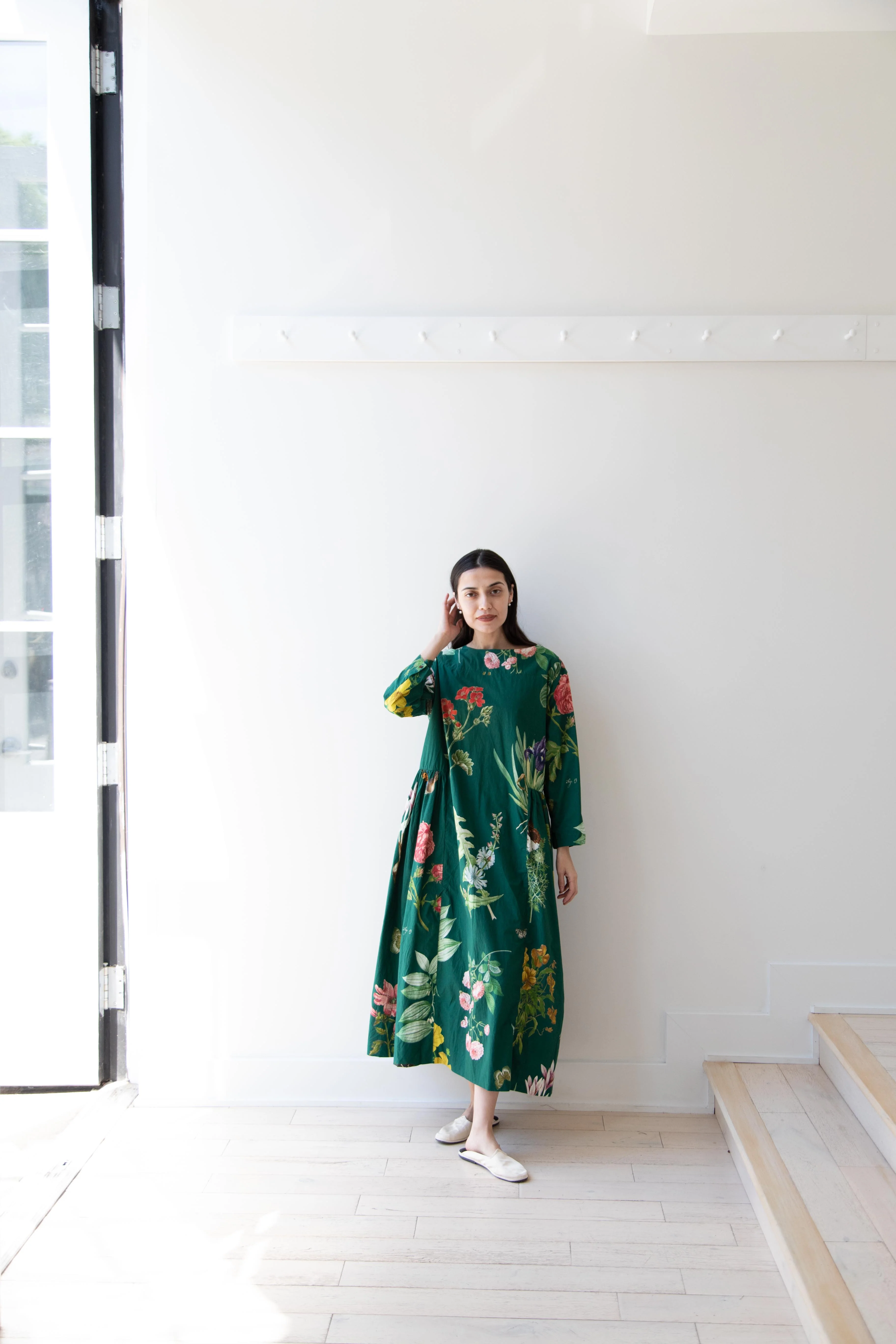 Aleksandr Manamïs | Gathered Dress in Jardin Vert - Image 5
