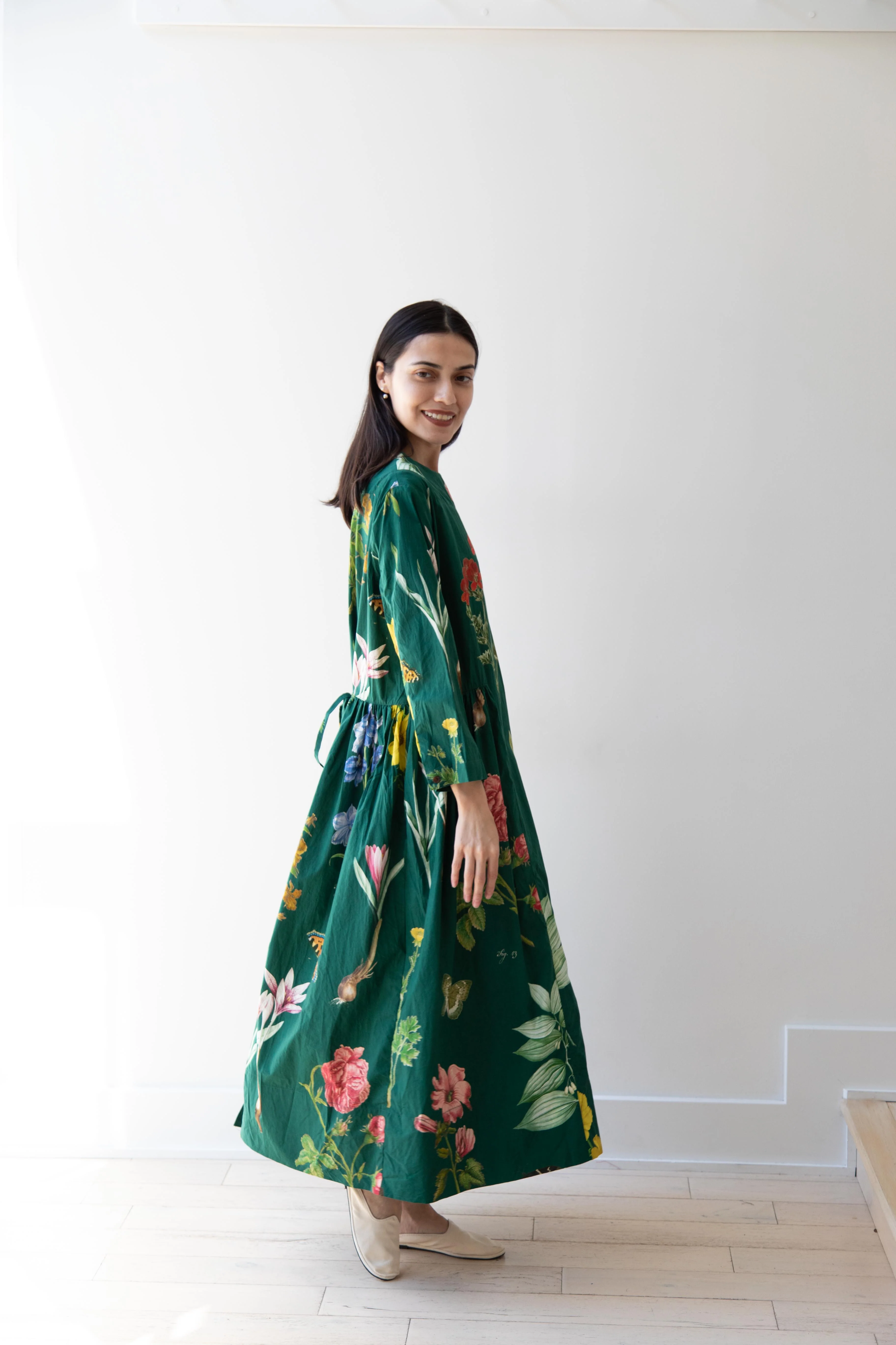 Aleksandr Manamïs | Gathered Dress in Jardin Vert - Image 7