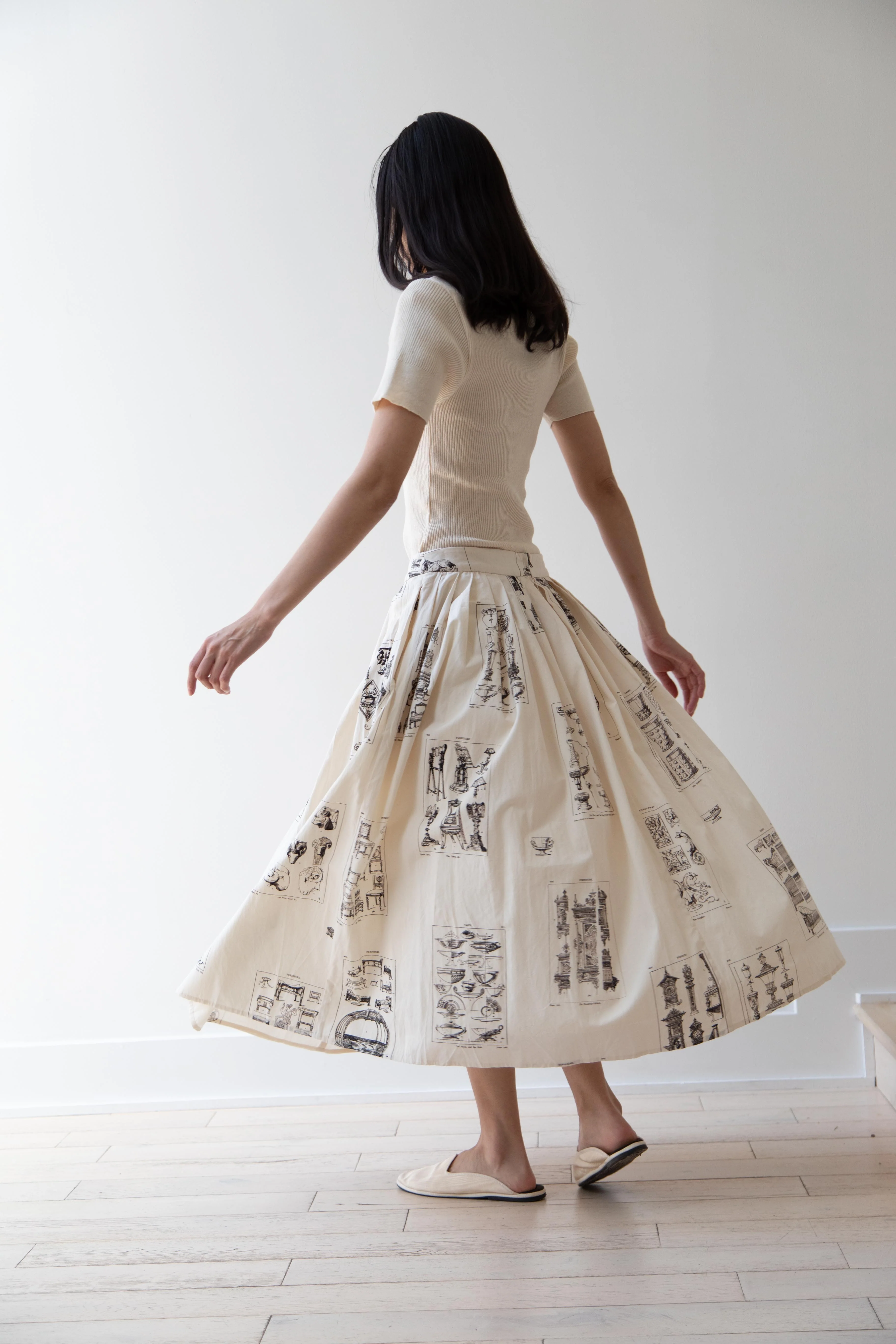 Aleksandr Manamïs | Pleated Skirt in Architectural Ornaments - Image 20