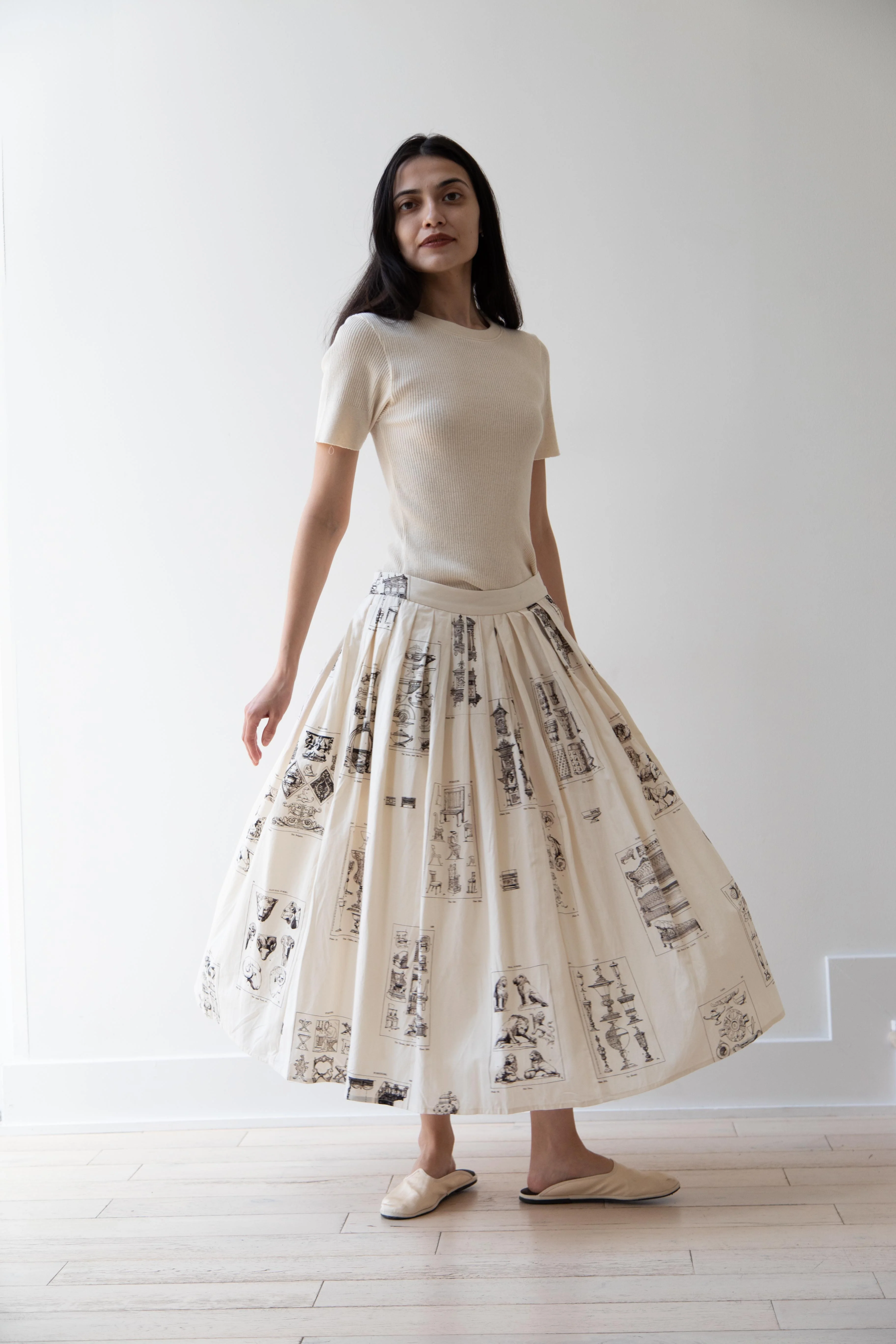 Aleksandr Manamïs | Pleated Skirt in Architectural Ornaments - Image 21