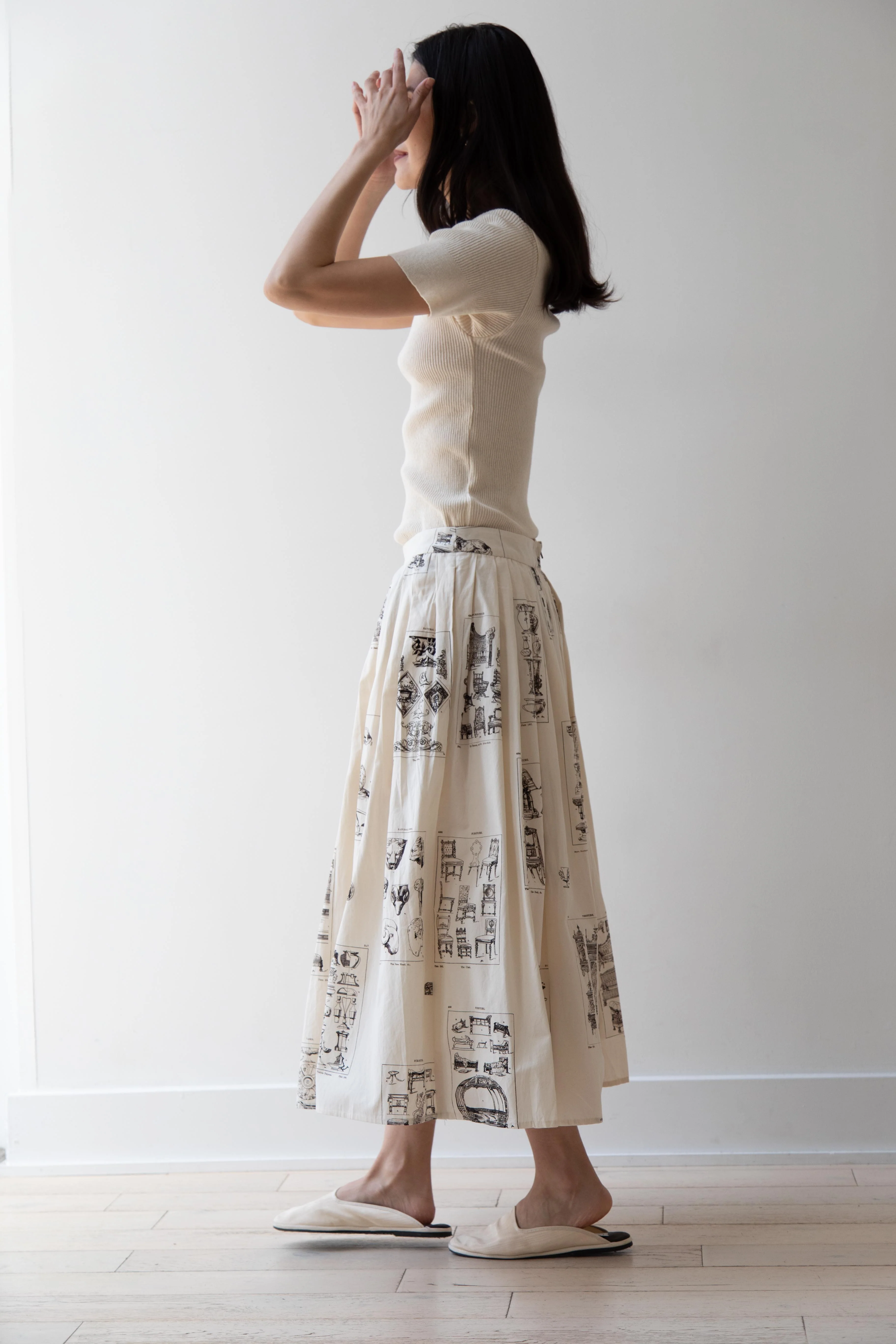 Aleksandr Manamïs | Pleated Skirt in Architectural Ornaments - Image 23