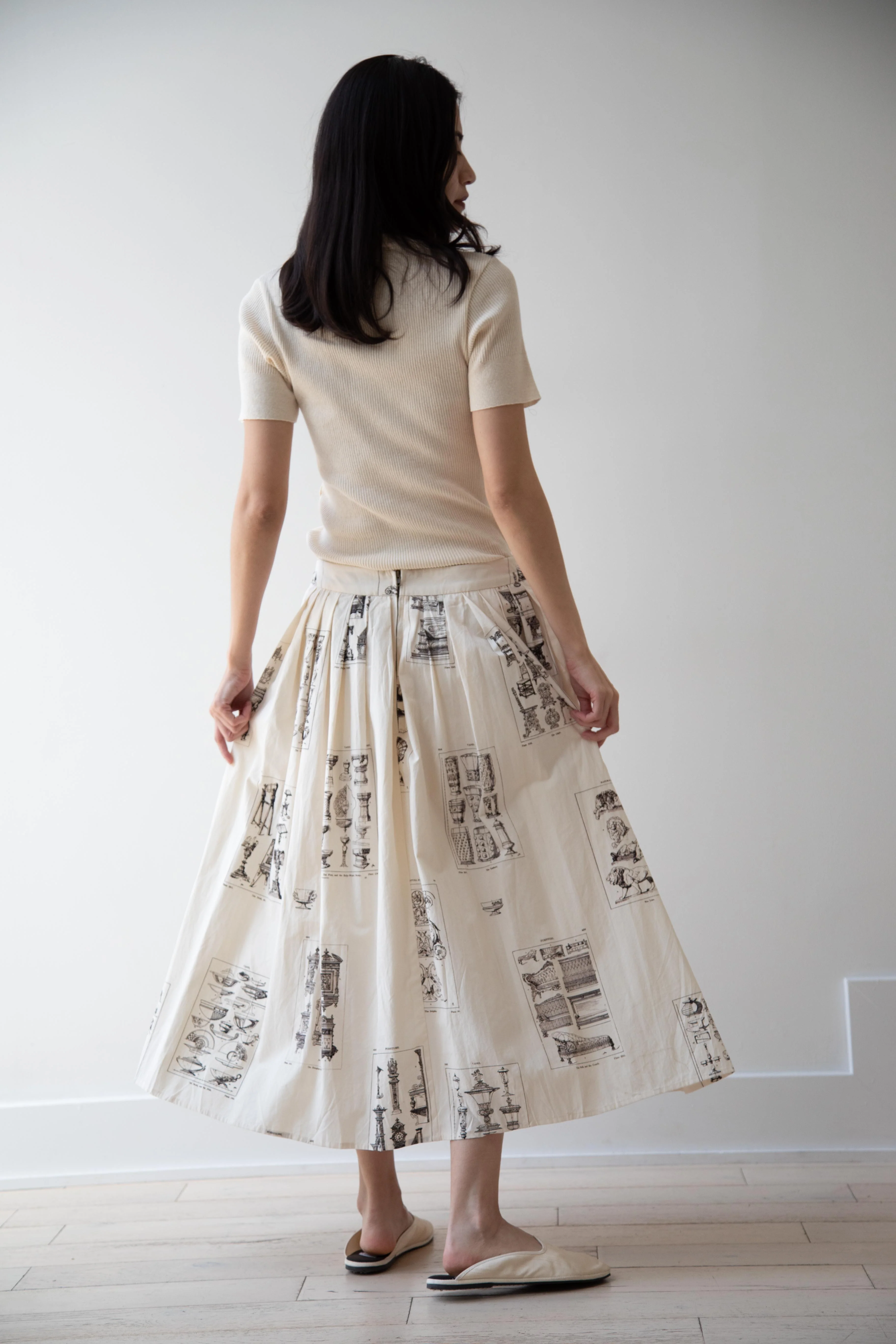 Aleksandr Manamïs | Pleated Skirt in Architectural Ornaments - Image 29