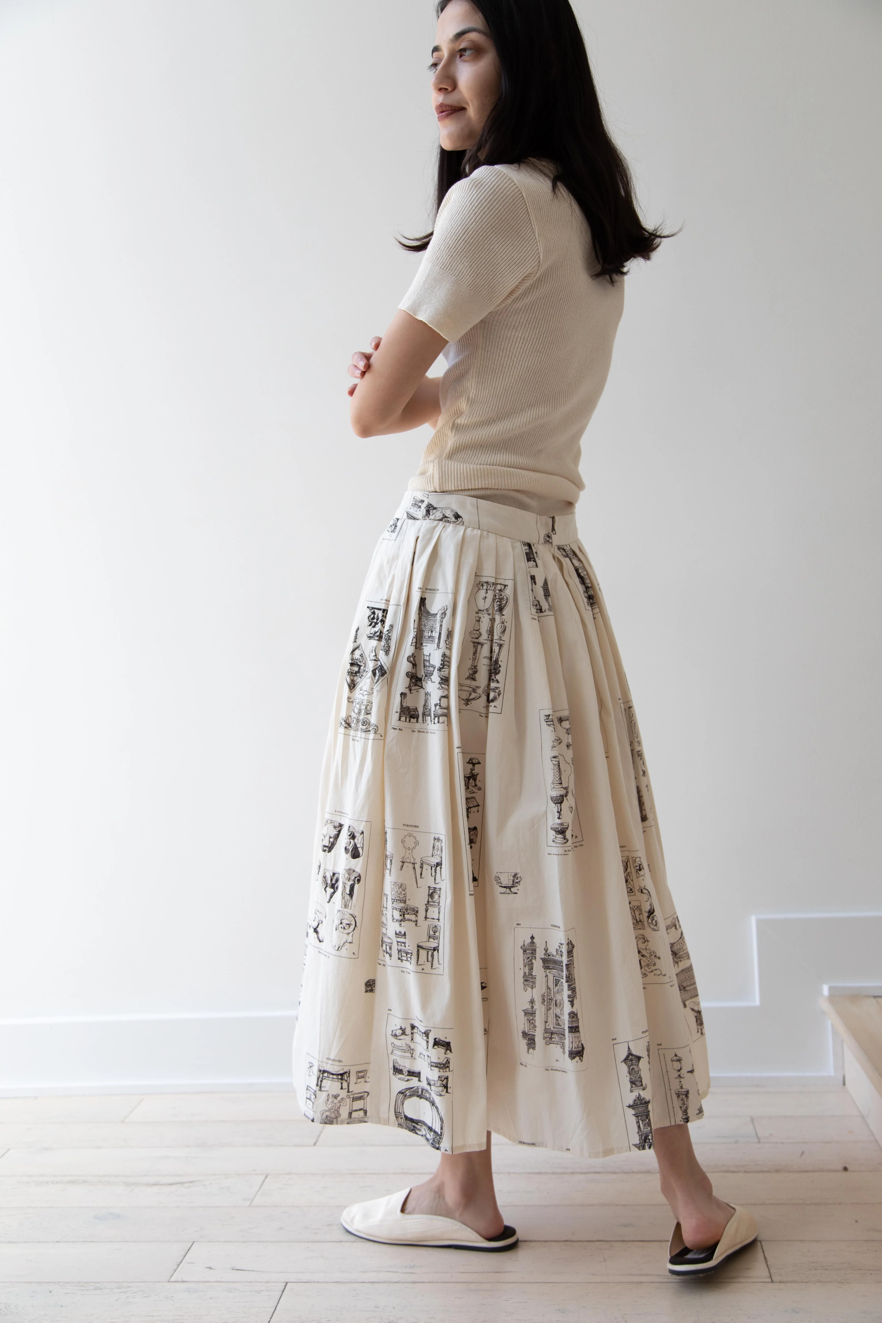 Aleksandr Manamïs | Pleated Skirt in Architectural Ornaments - Image 36