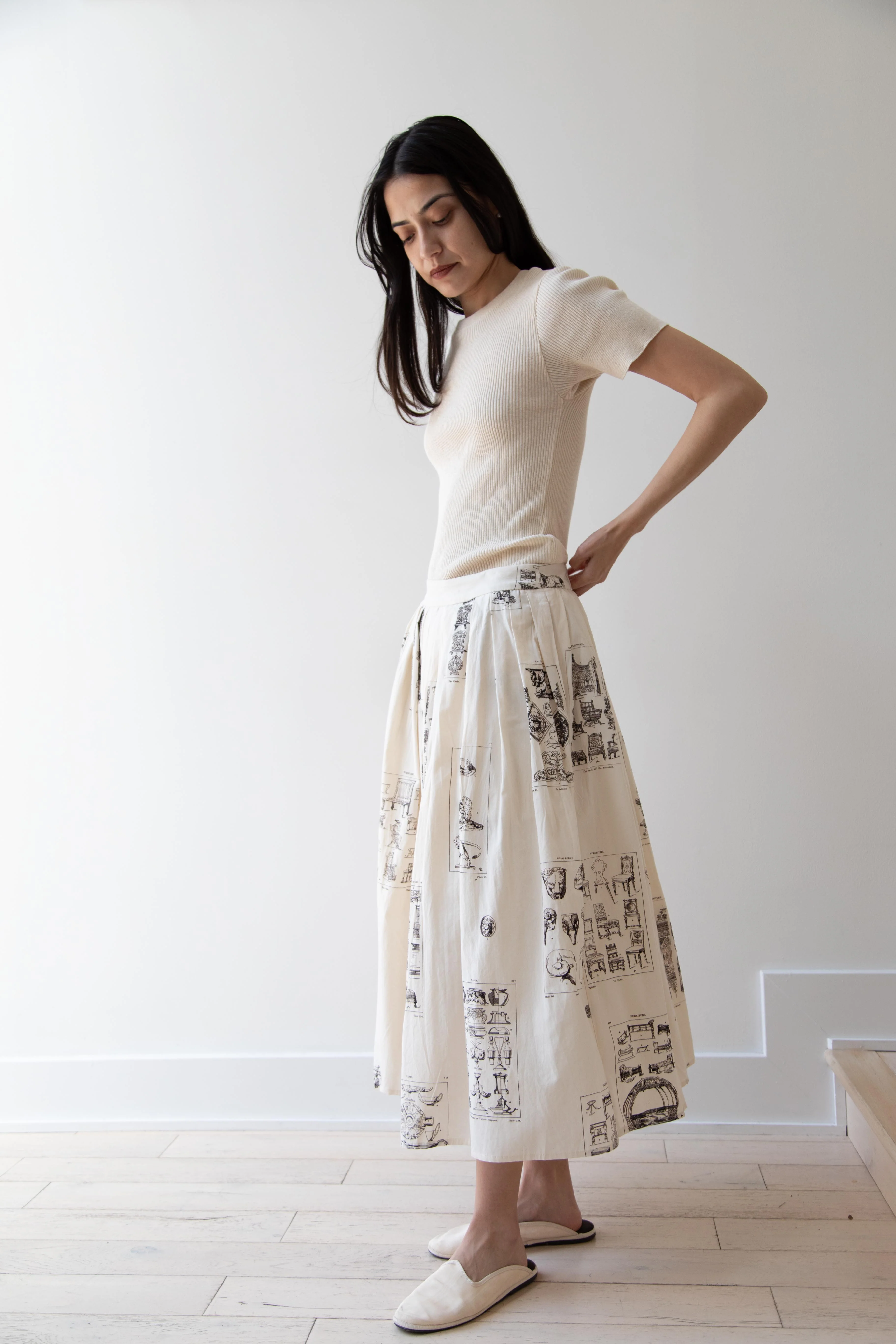 Aleksandr Manamïs | Pleated Skirt in Architectural Ornaments - Image 37