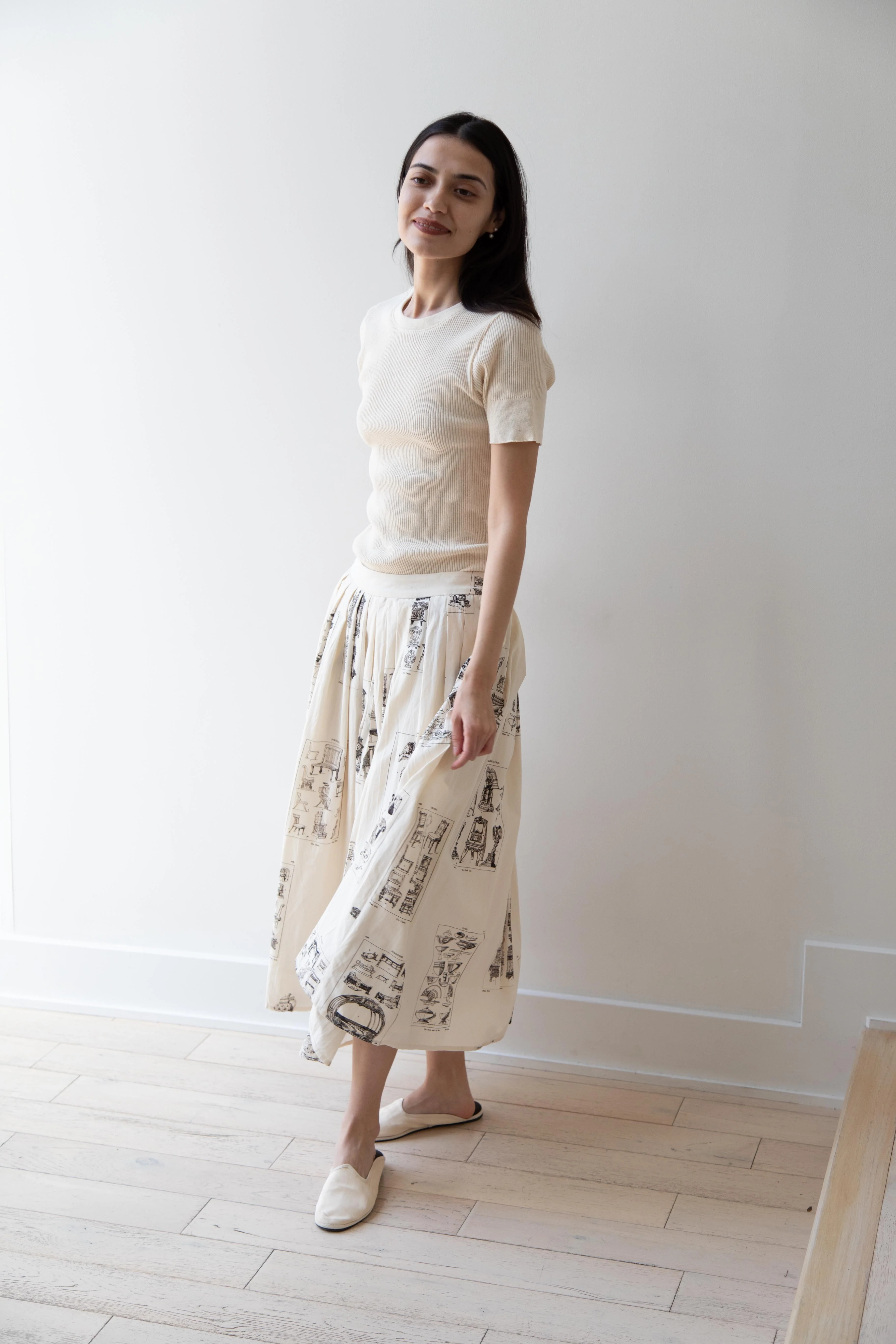 Aleksandr Manamïs | Pleated Skirt in Architectural Ornaments - Image 38