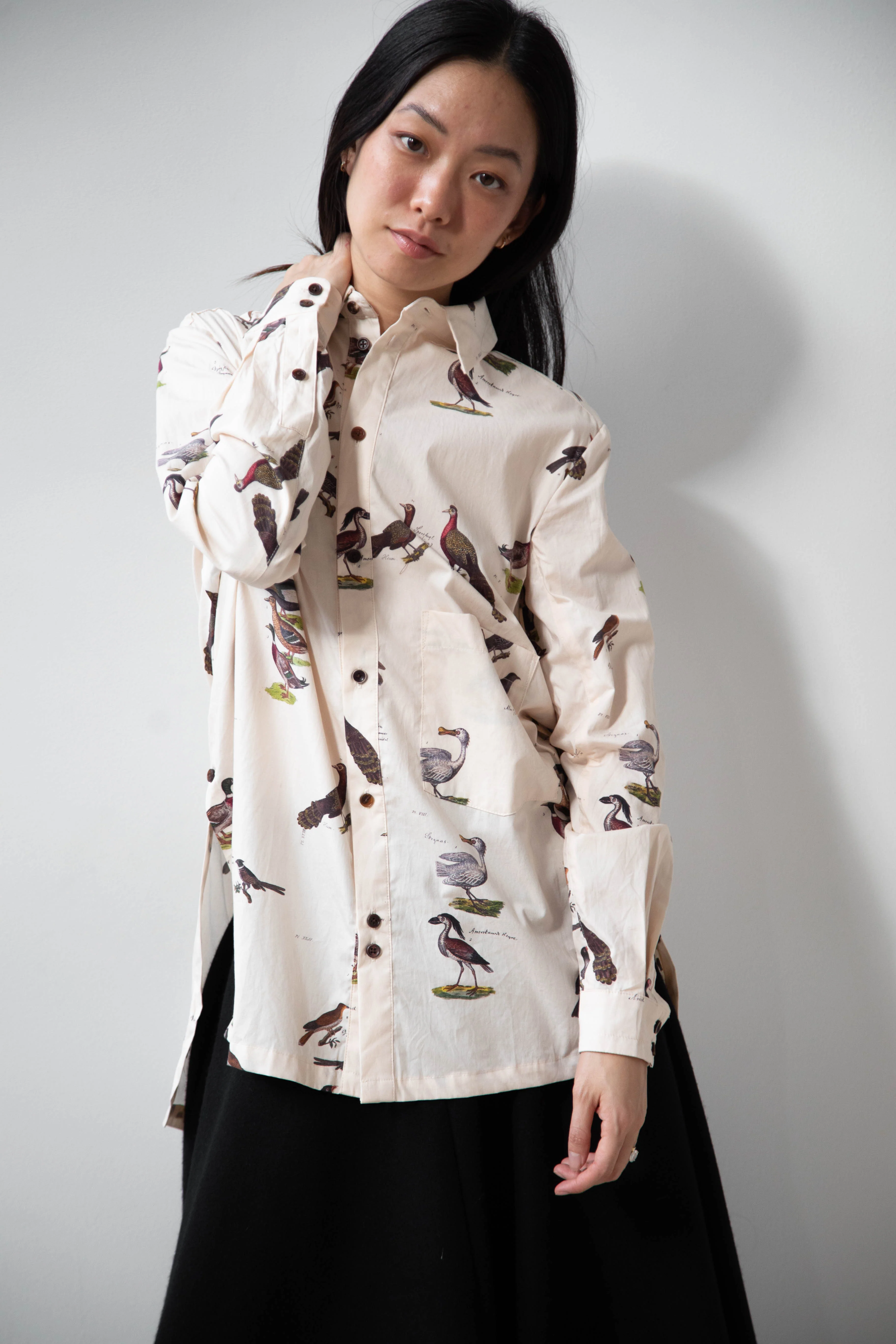 Aleksandr Manamïs | Slit Detail Top in Birds - Image 25