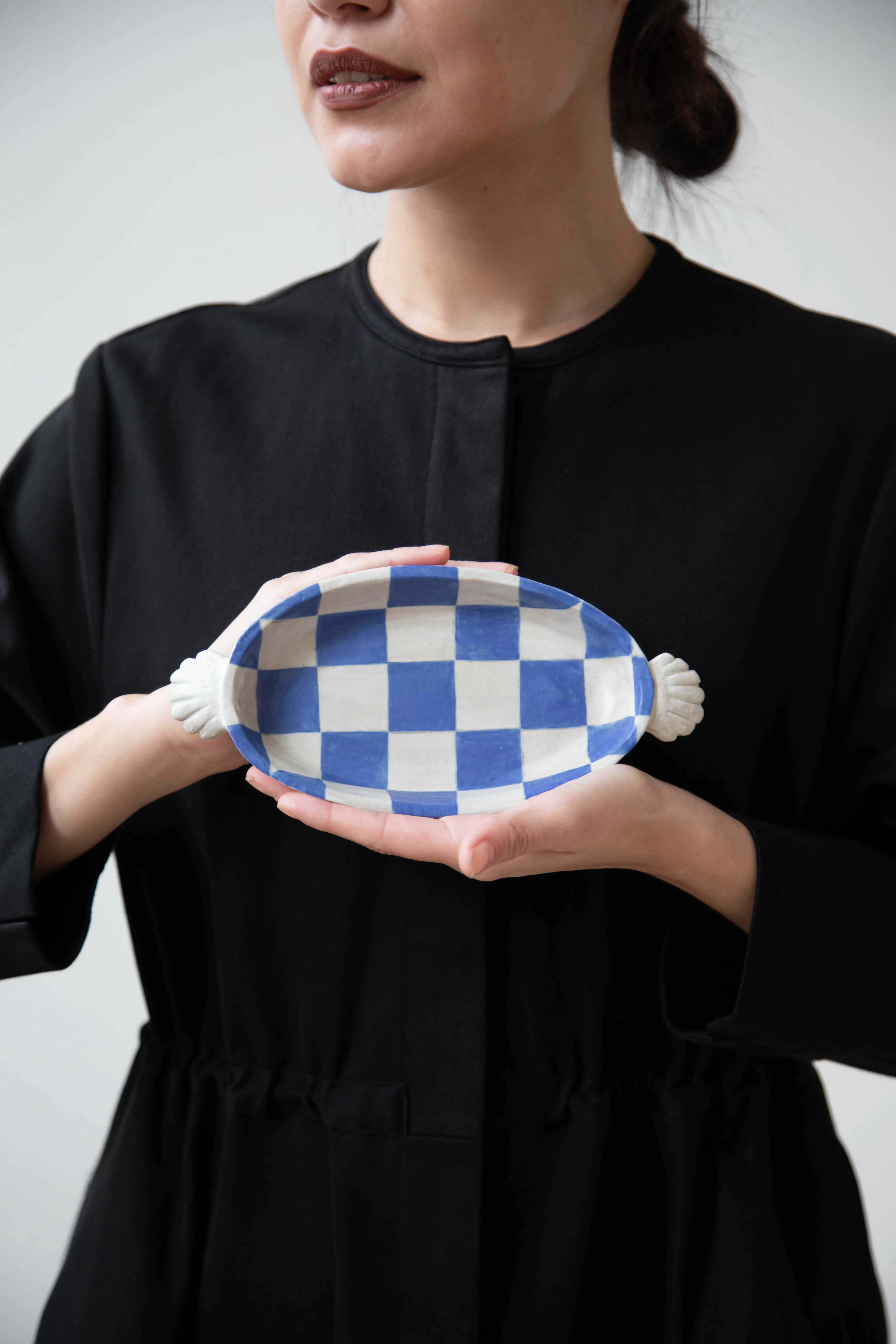 Alix Soubiran Checkered Handle Dish - Image 3