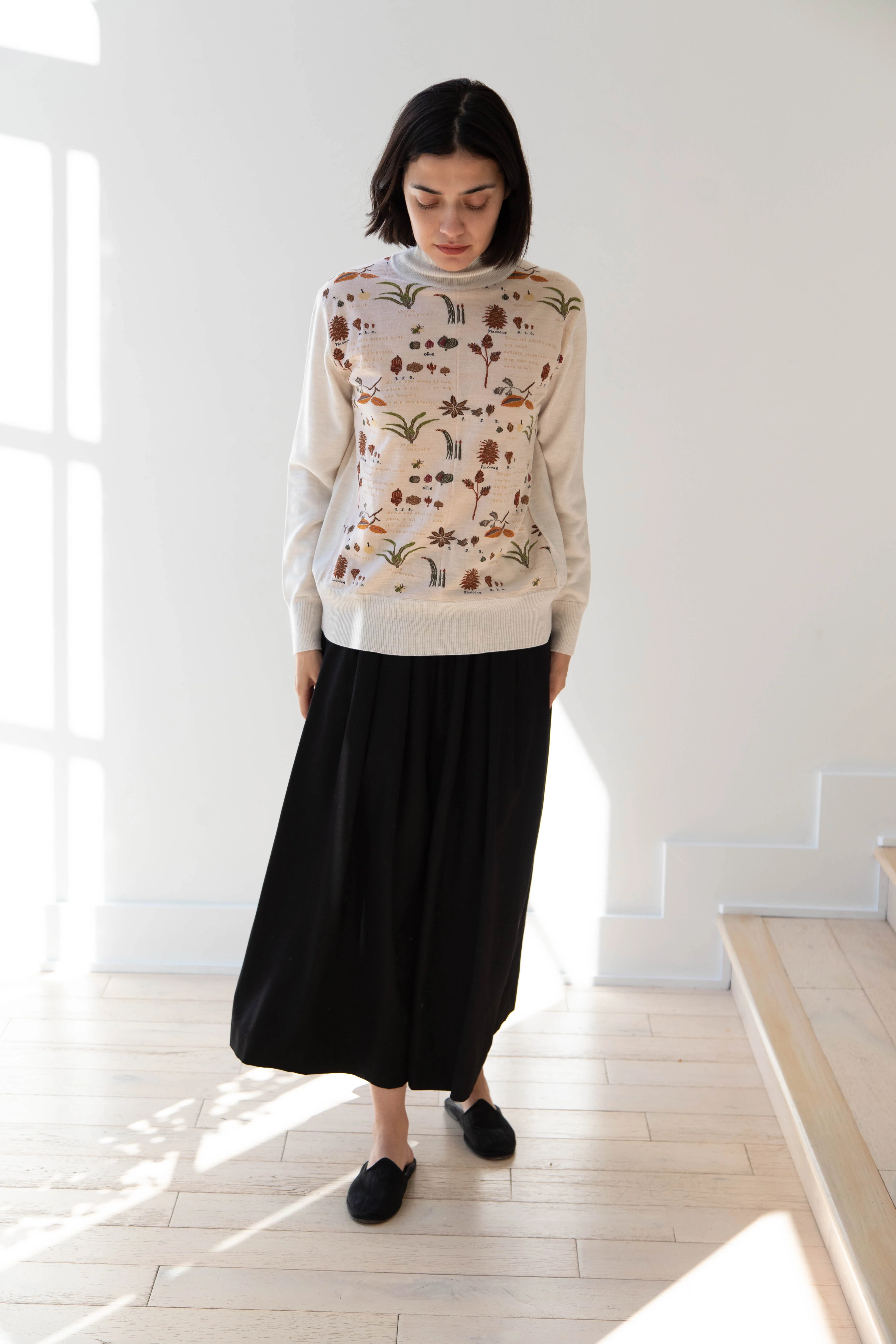 Antipast | Botanical Turtleneck Pullover in Ivory - Image 15