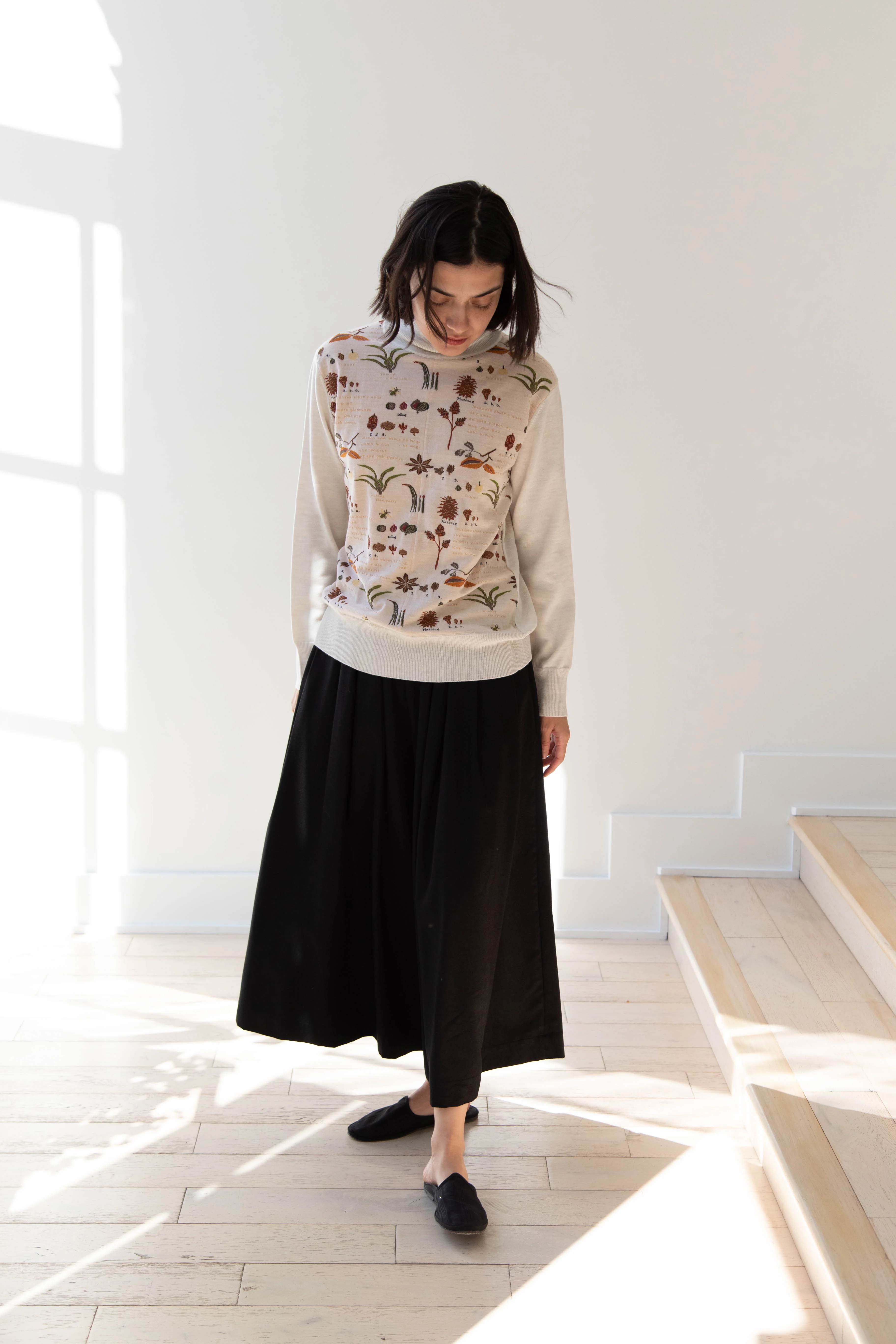 Antipast | Botanical Turtleneck Pullover in Ivory - Image 18