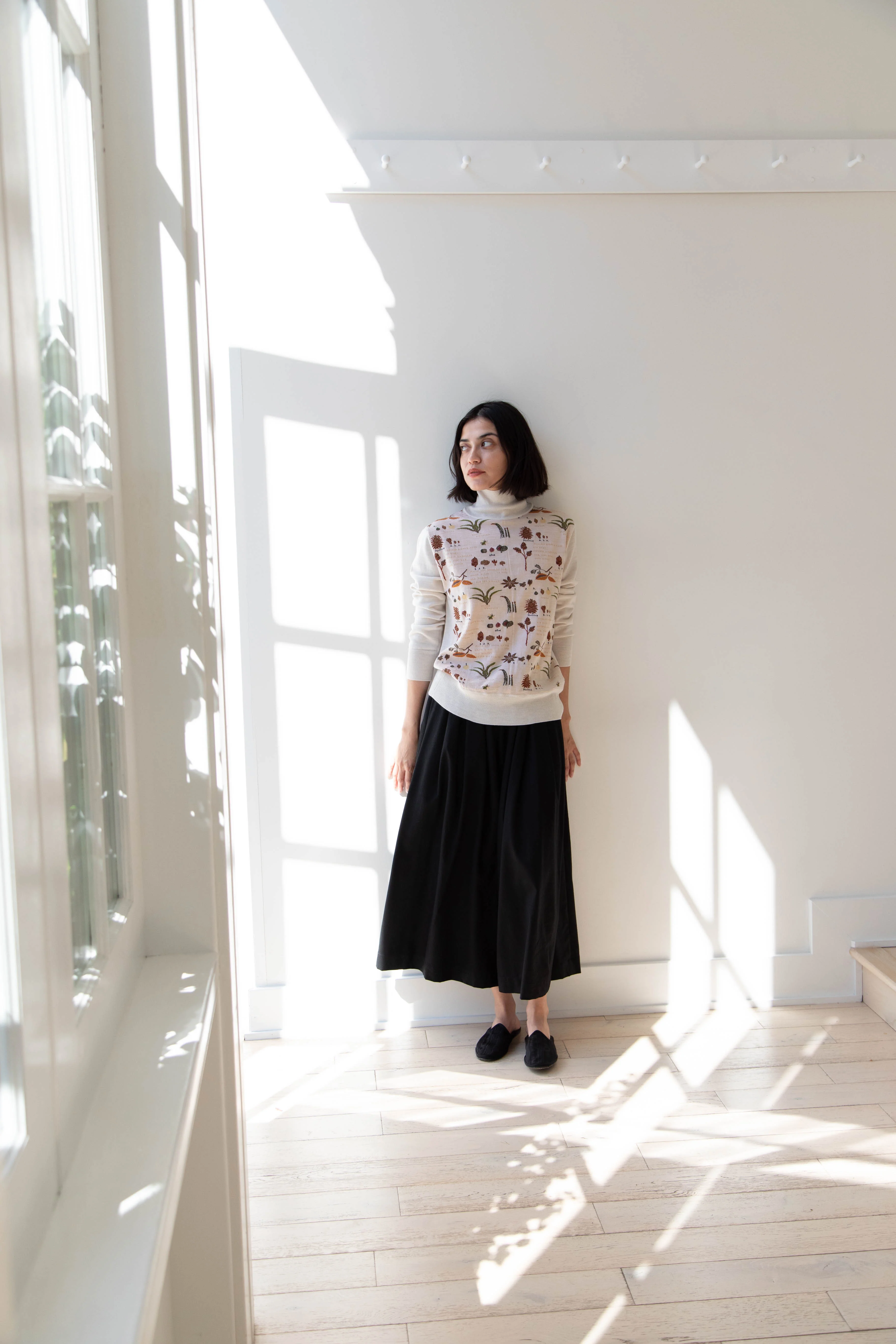 Antipast | Botanical Turtleneck Pullover in Ivory - Image 20