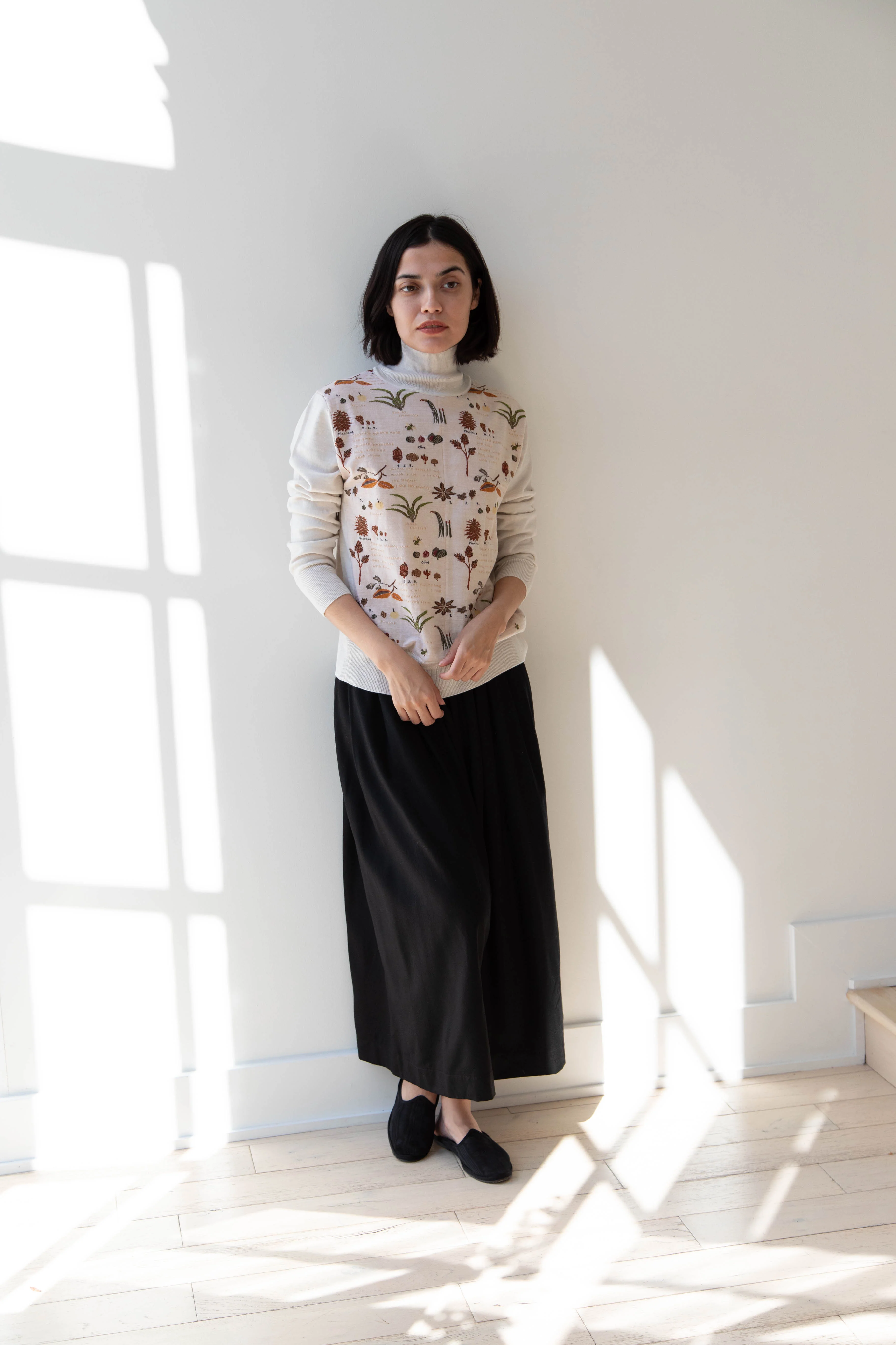 Antipast | Botanical Turtleneck Pullover in Ivory - Image 21