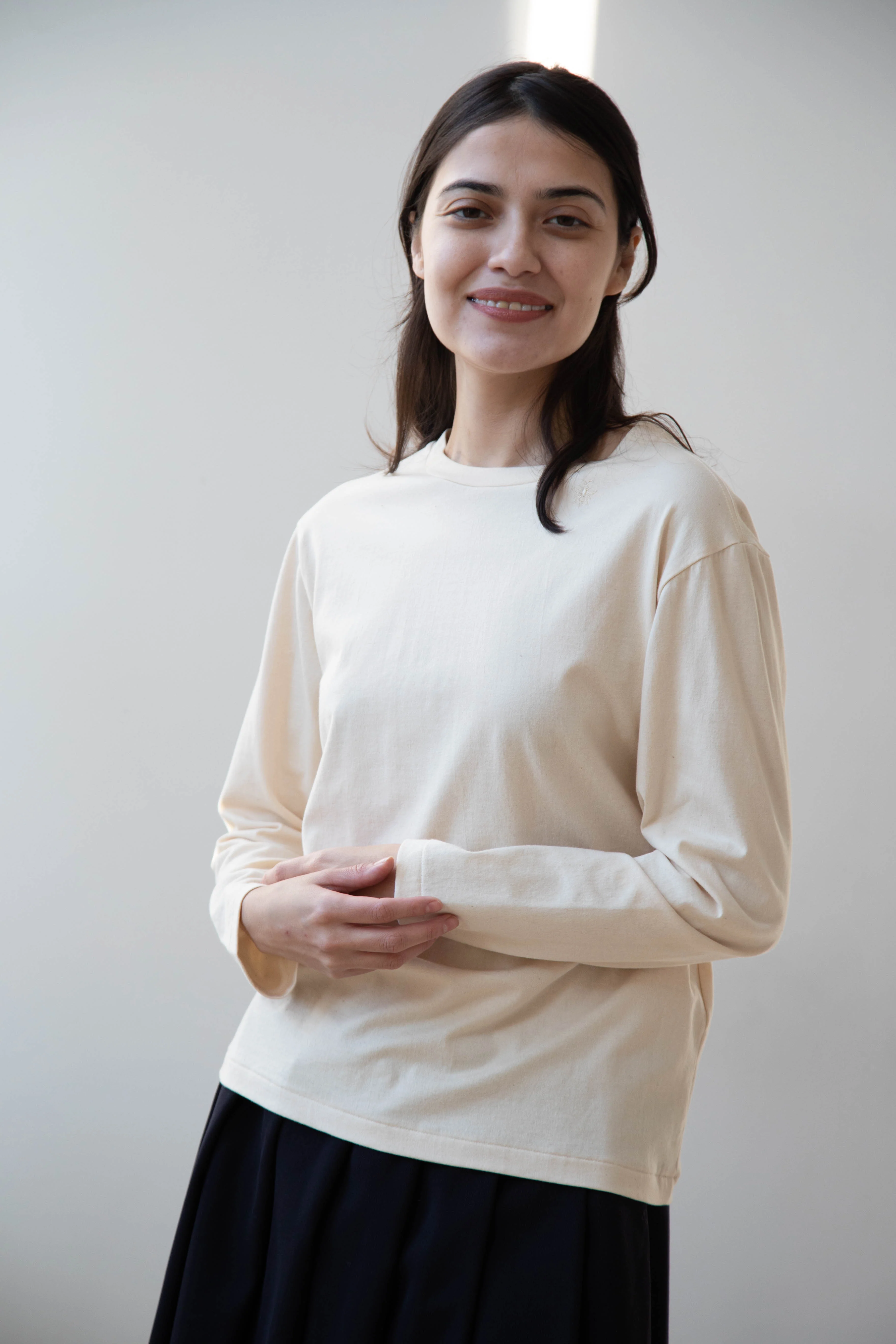 Antipast | Organic Cotton Longsleeve T-shirt in Ivory - Image 8