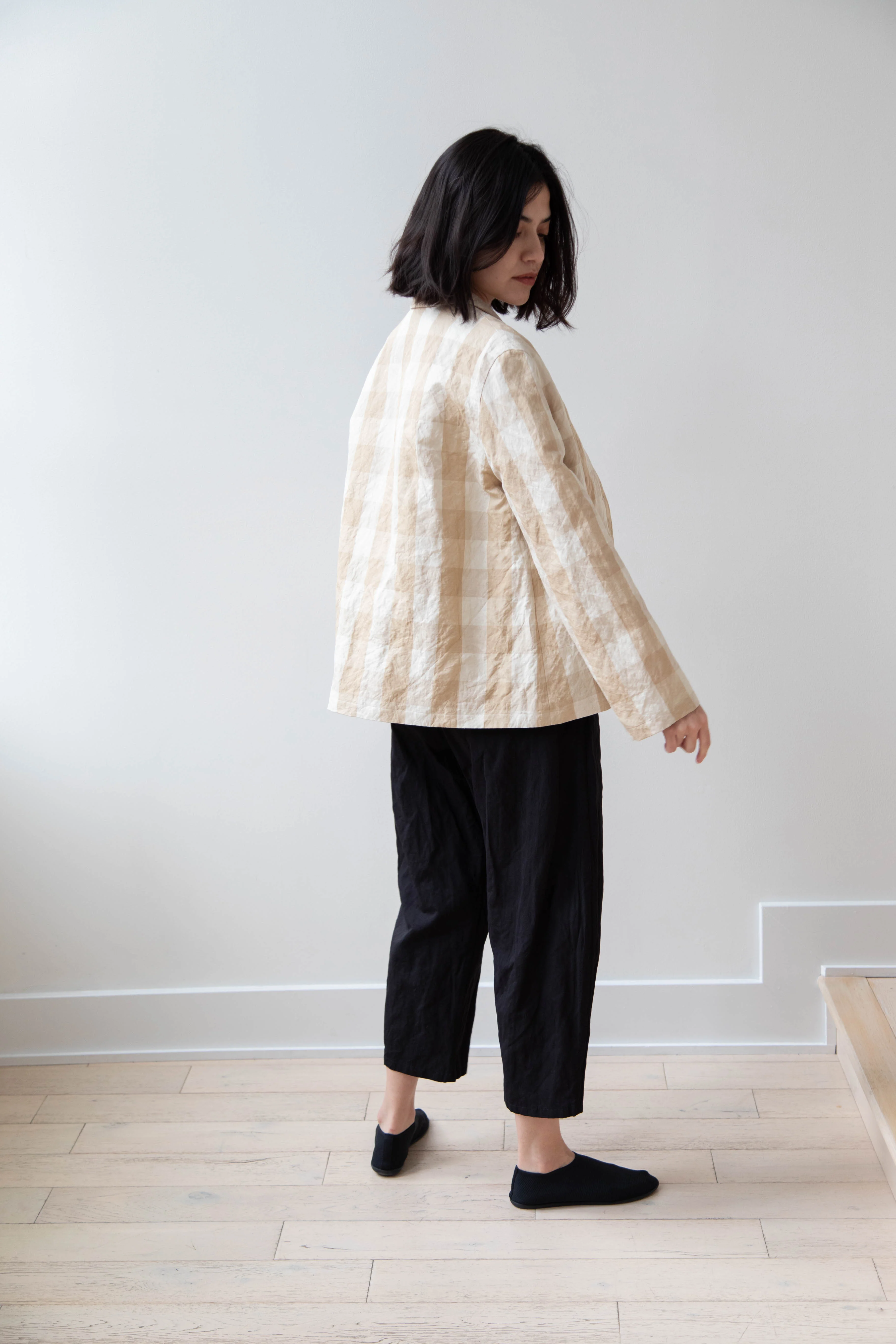 Apuntob | Check Jacket in Natural - Image 15
