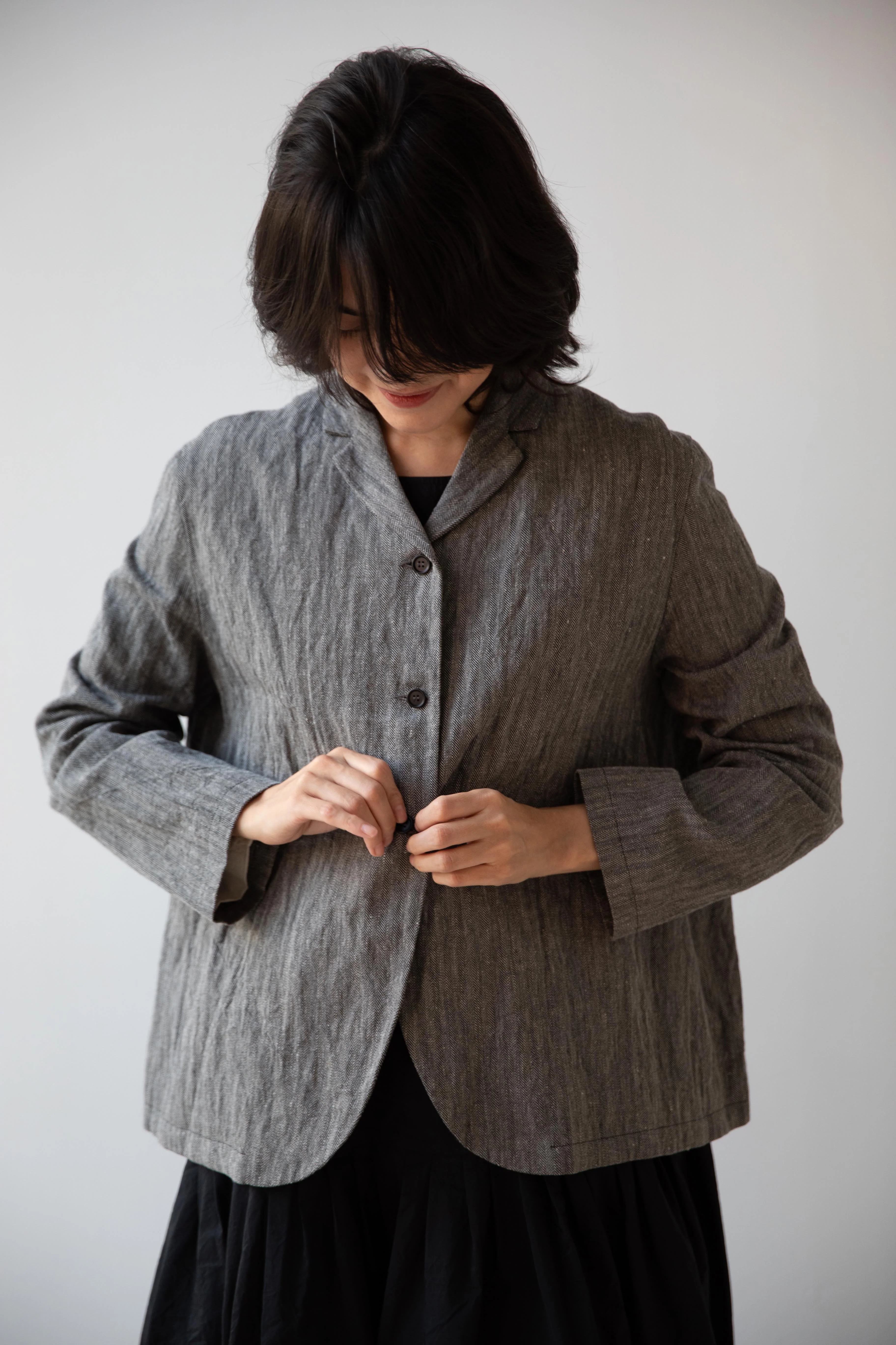 Apuntob | Cotton & Linen Jacket in Black Rope - Image 18